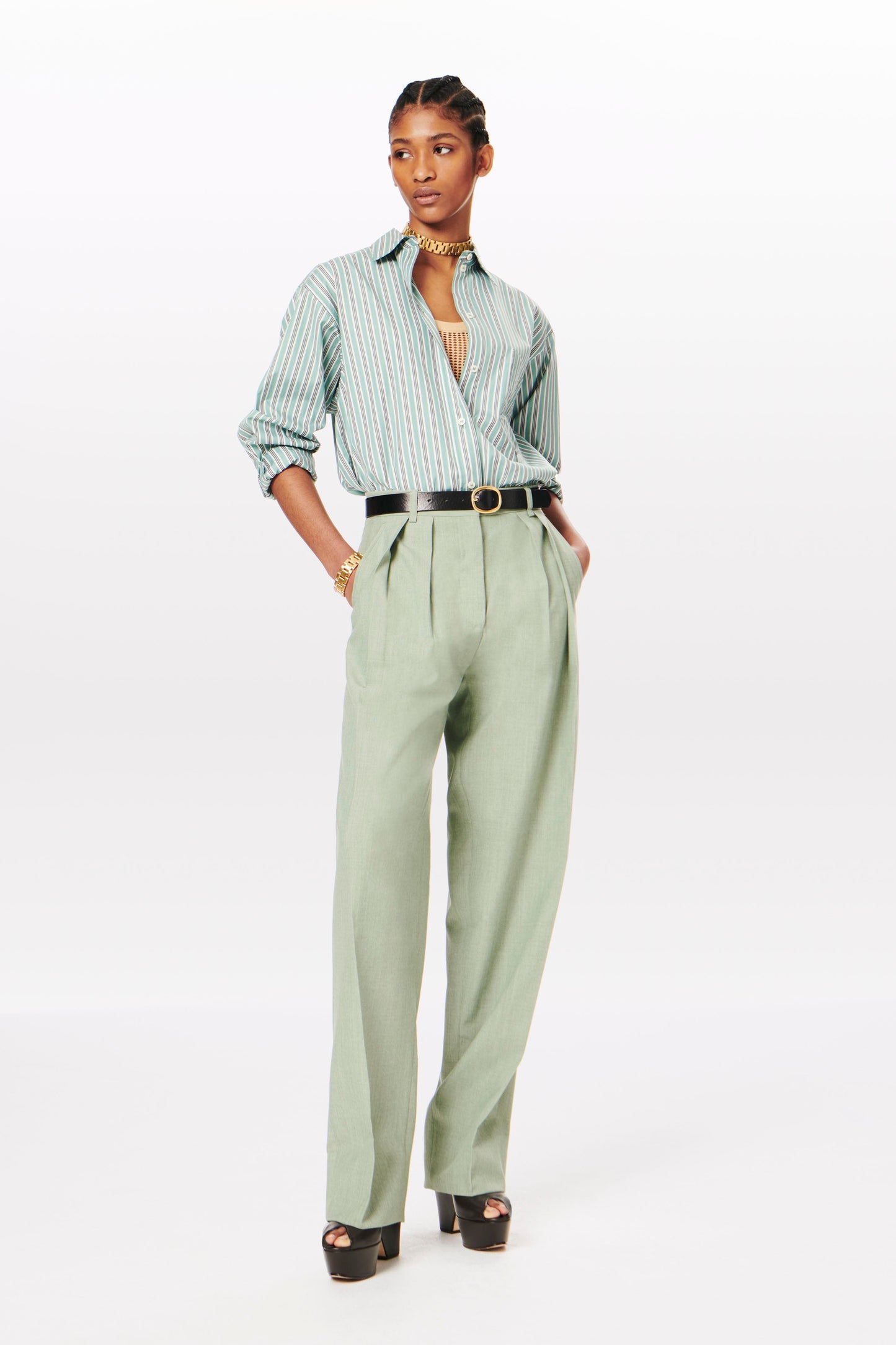 Patch Pocket Shirt in Peppermint