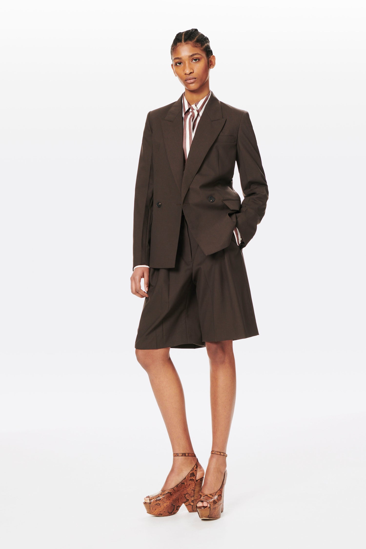 Lightweight Tailored Jacket in Dark Brown