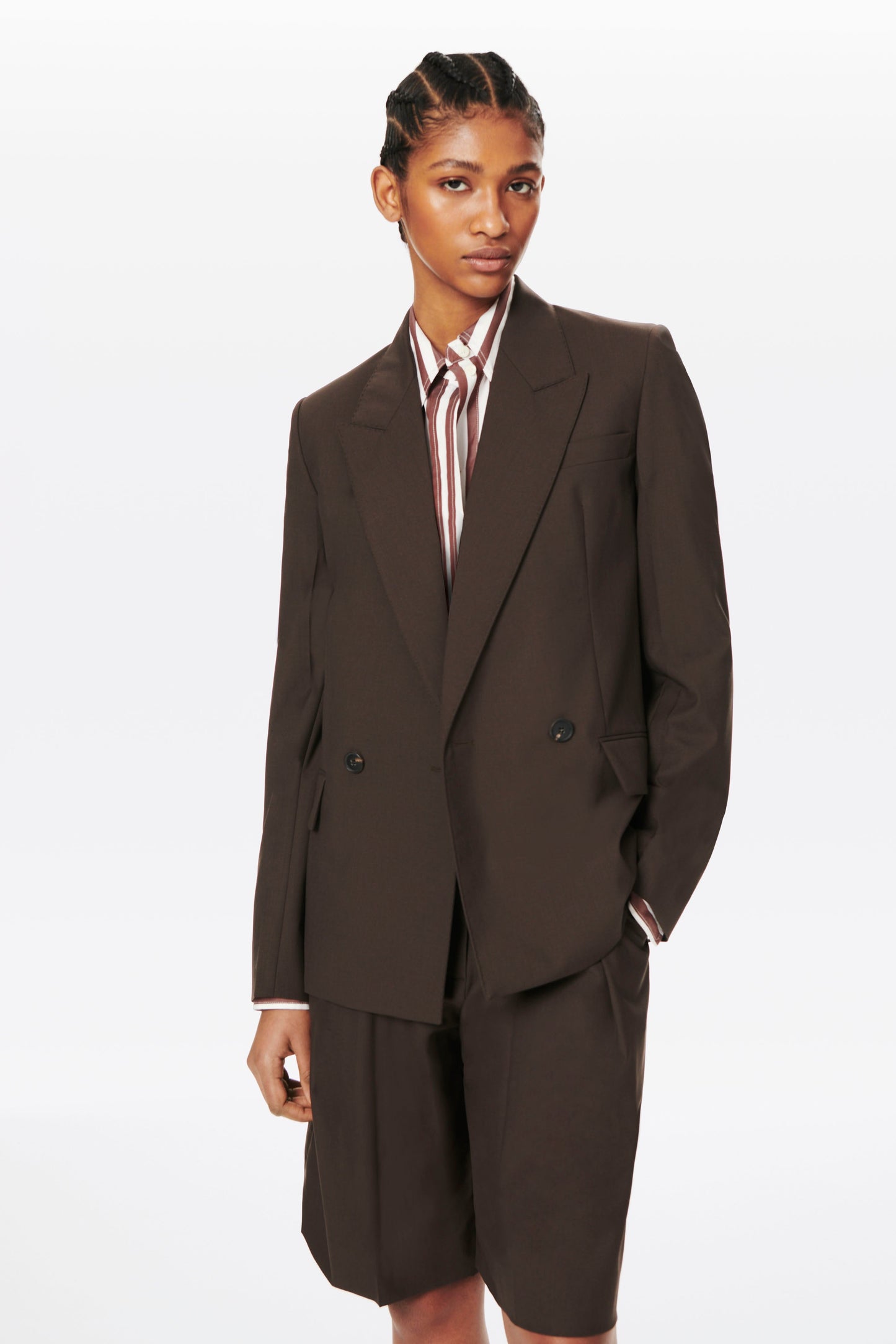 Lightweight Tailored Jacket in Dark Brown