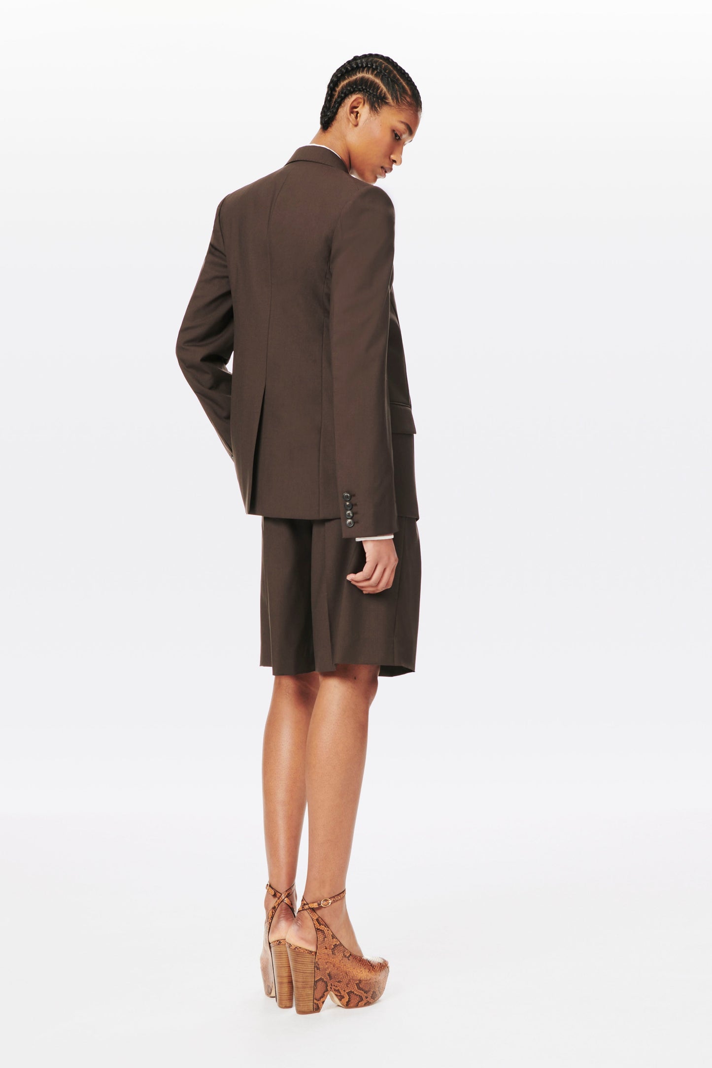 Lightweight Tailored Jacket in Dark Brown