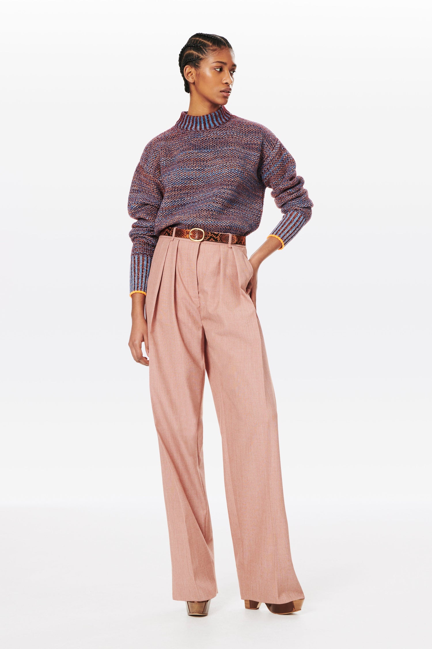 Crew Neck Jumper in Bordeaux