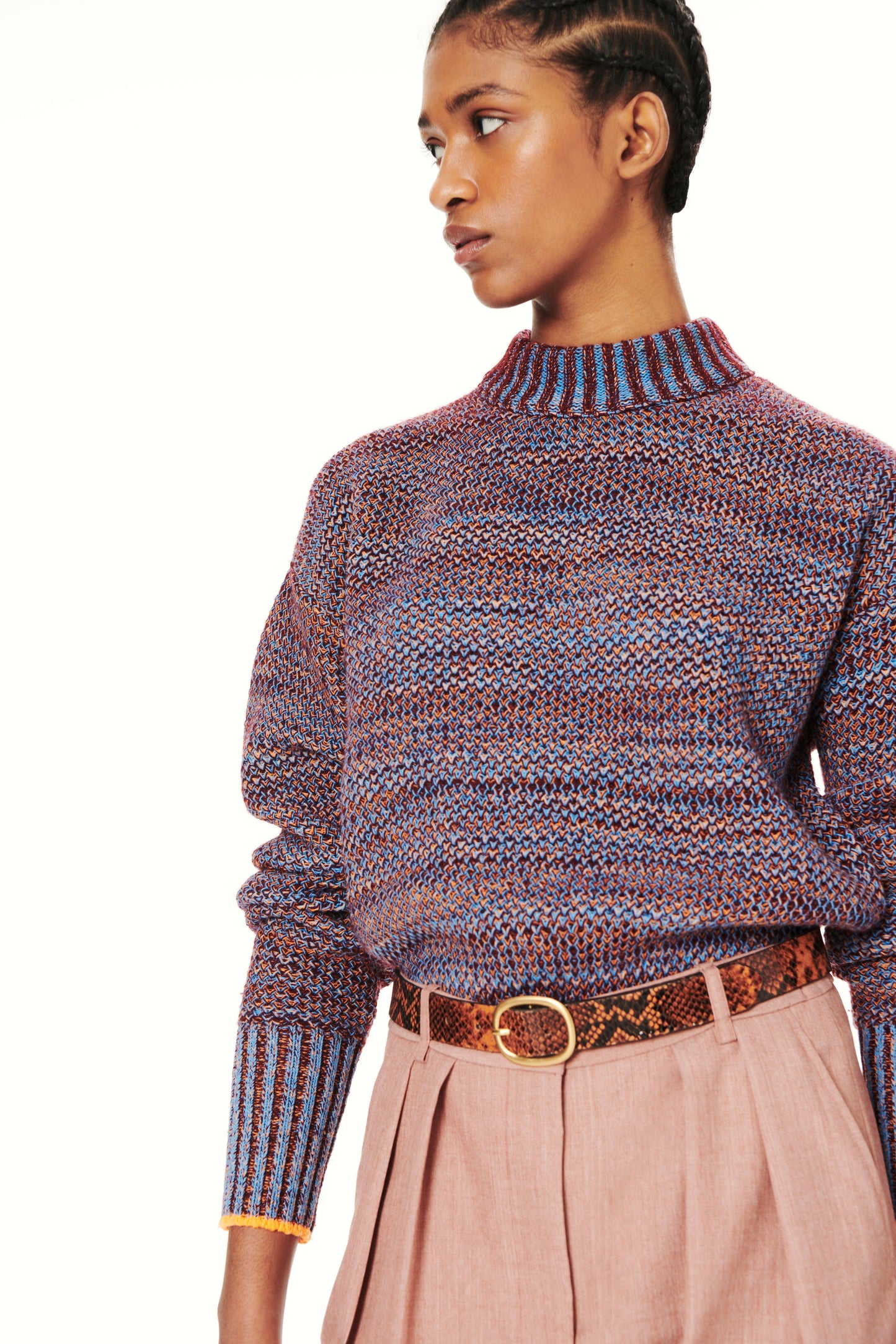 Crew Neck Jumper in Bordeaux