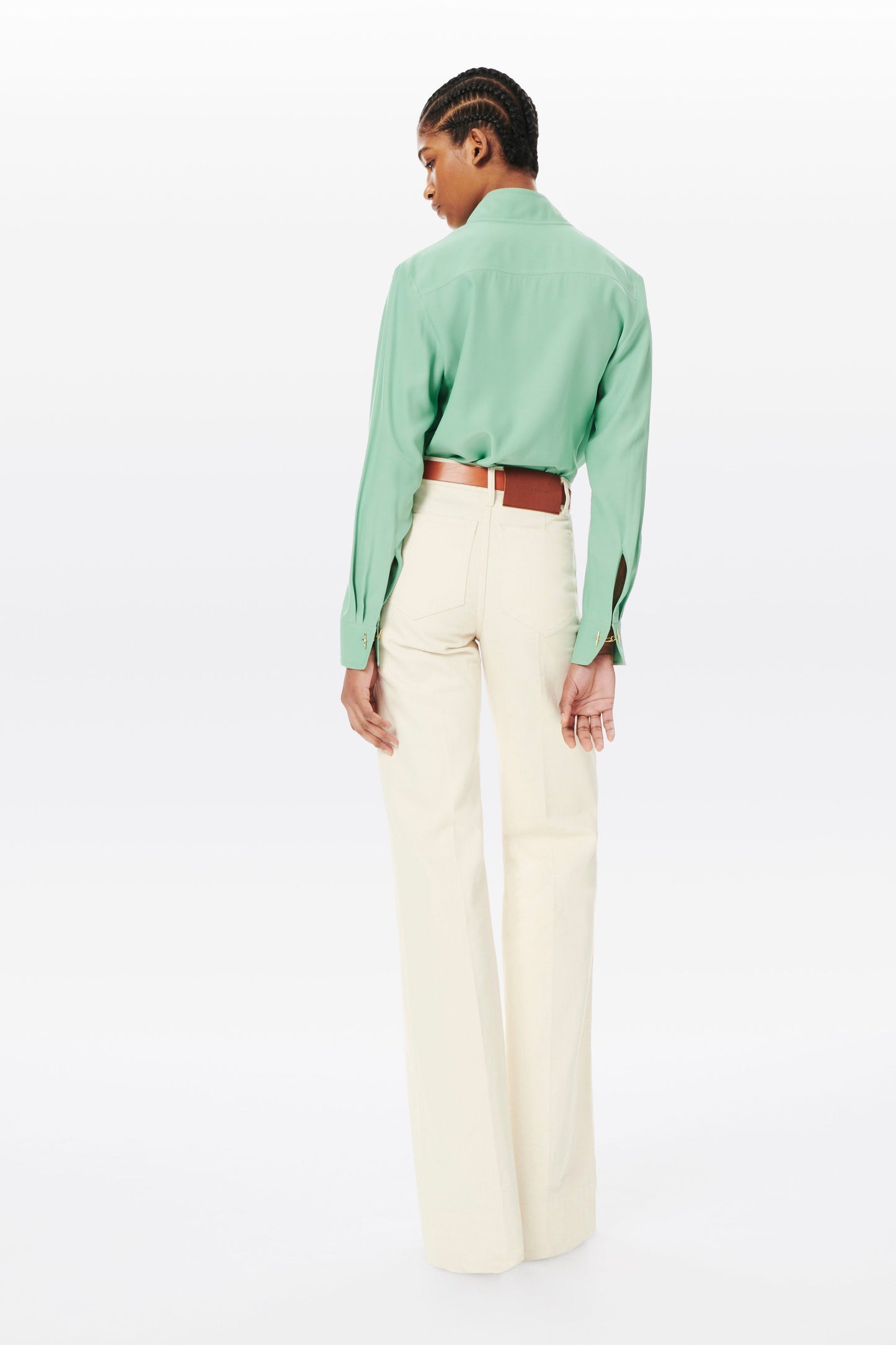 Drape Front Blouse in Spearmint