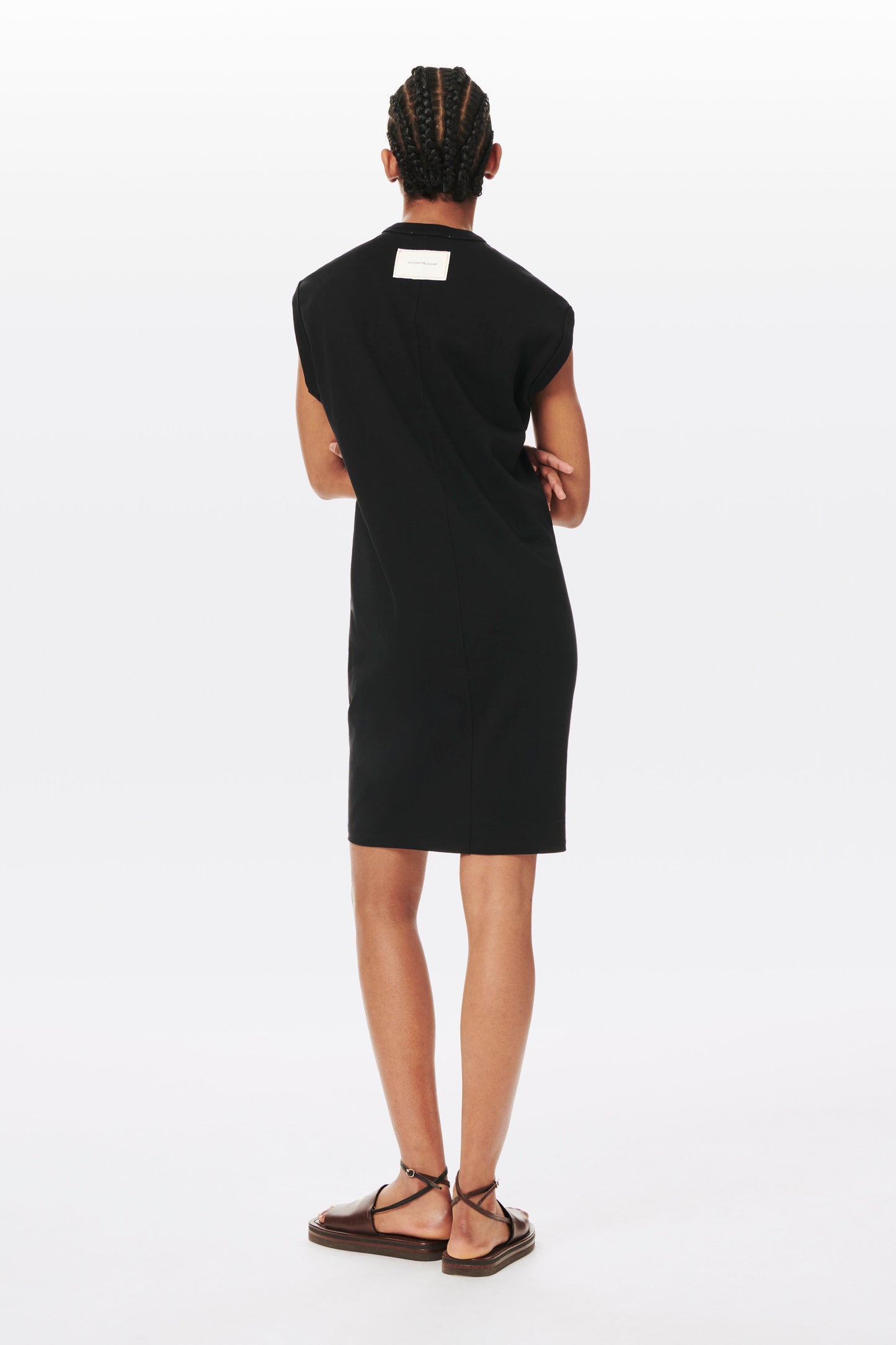 Cocoon T-shirt Dress in Black