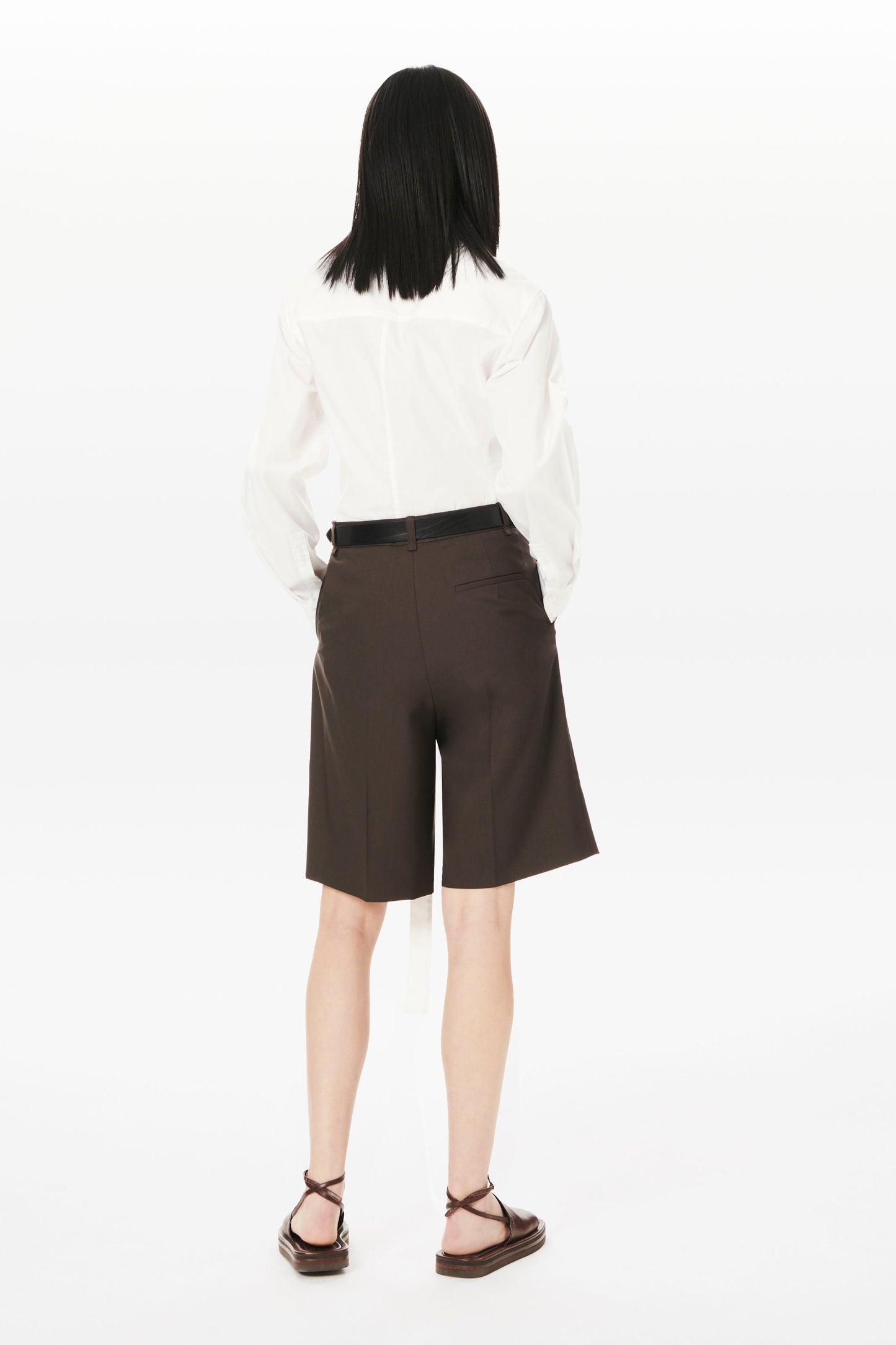 V-Neck Wrap Shirt in White
