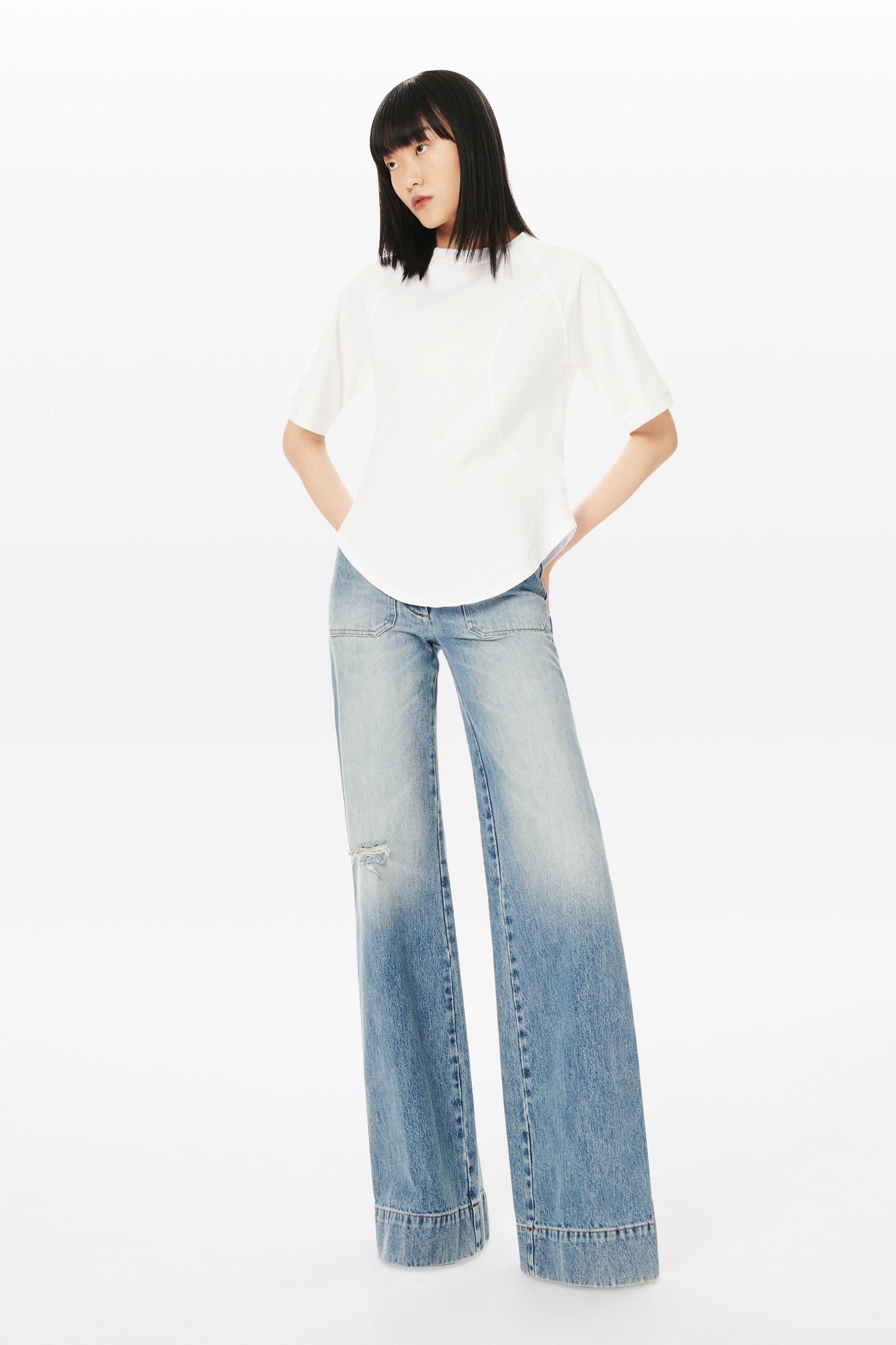 Raglan Sleeve T-shirt in White