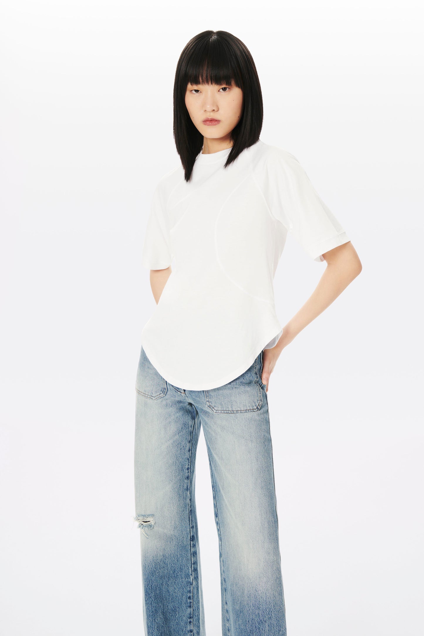 Raglan Sleeve T-shirt in White