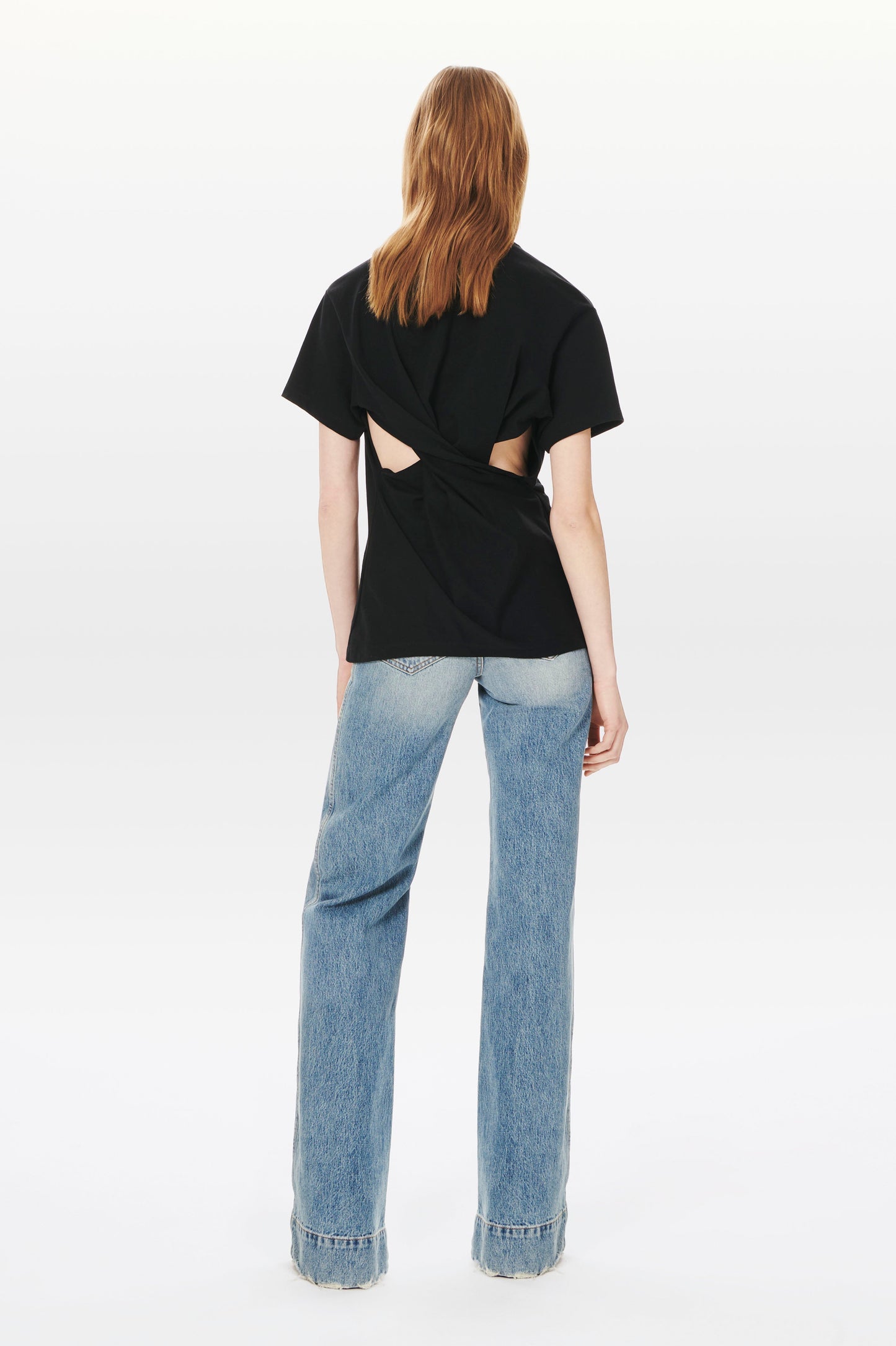 Twist-Back T-shirt in Black