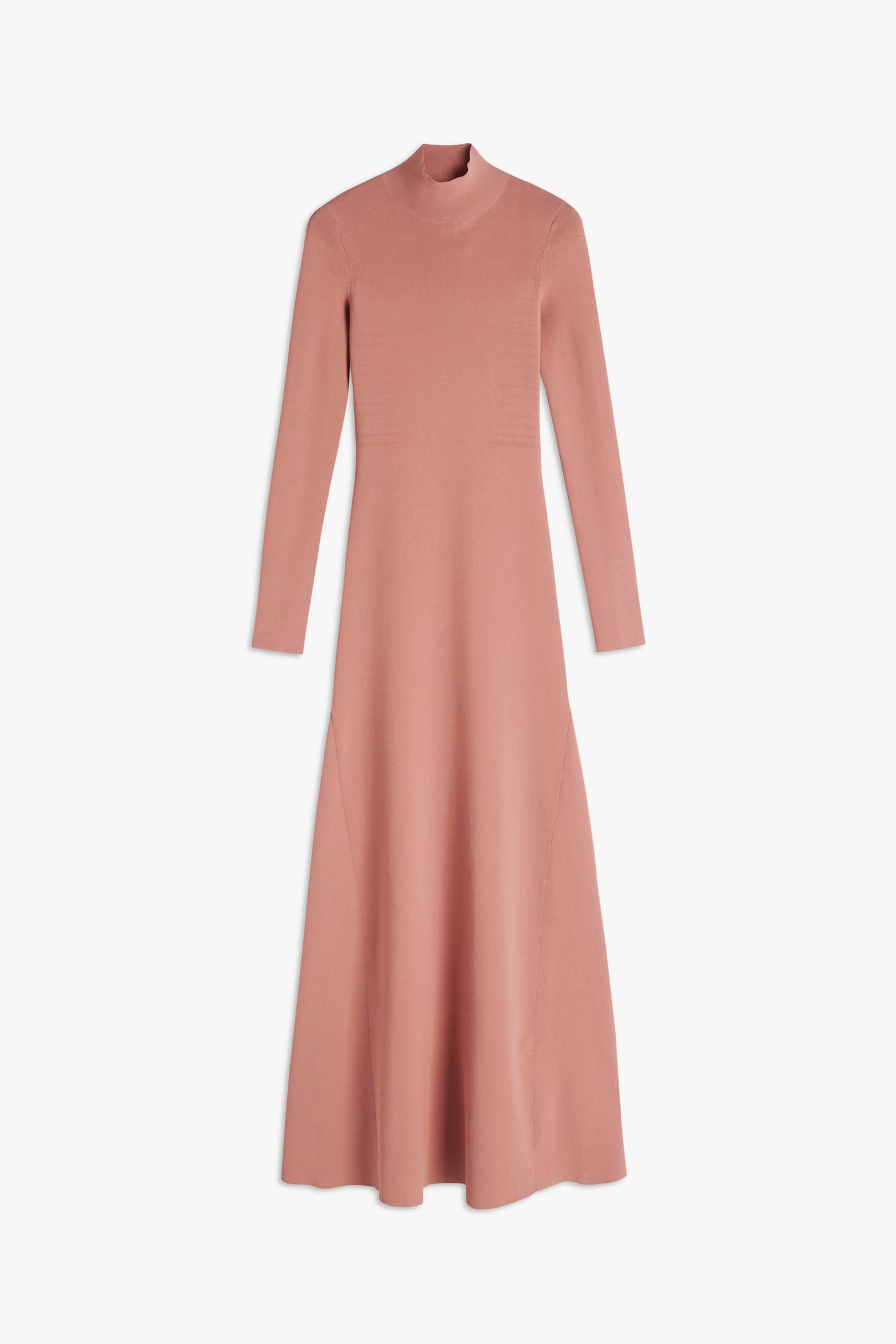 Long Sleeve Open Back Maxi Dress in Blush