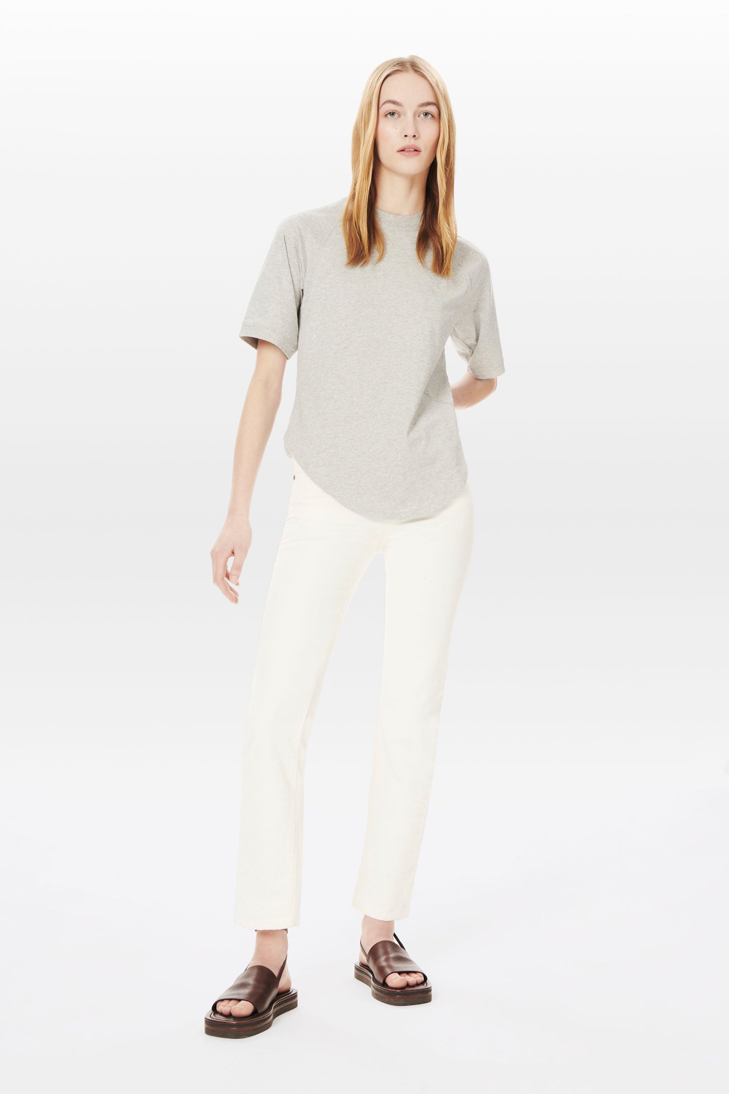Raglan Sleeve T-shirt in Grey Marl