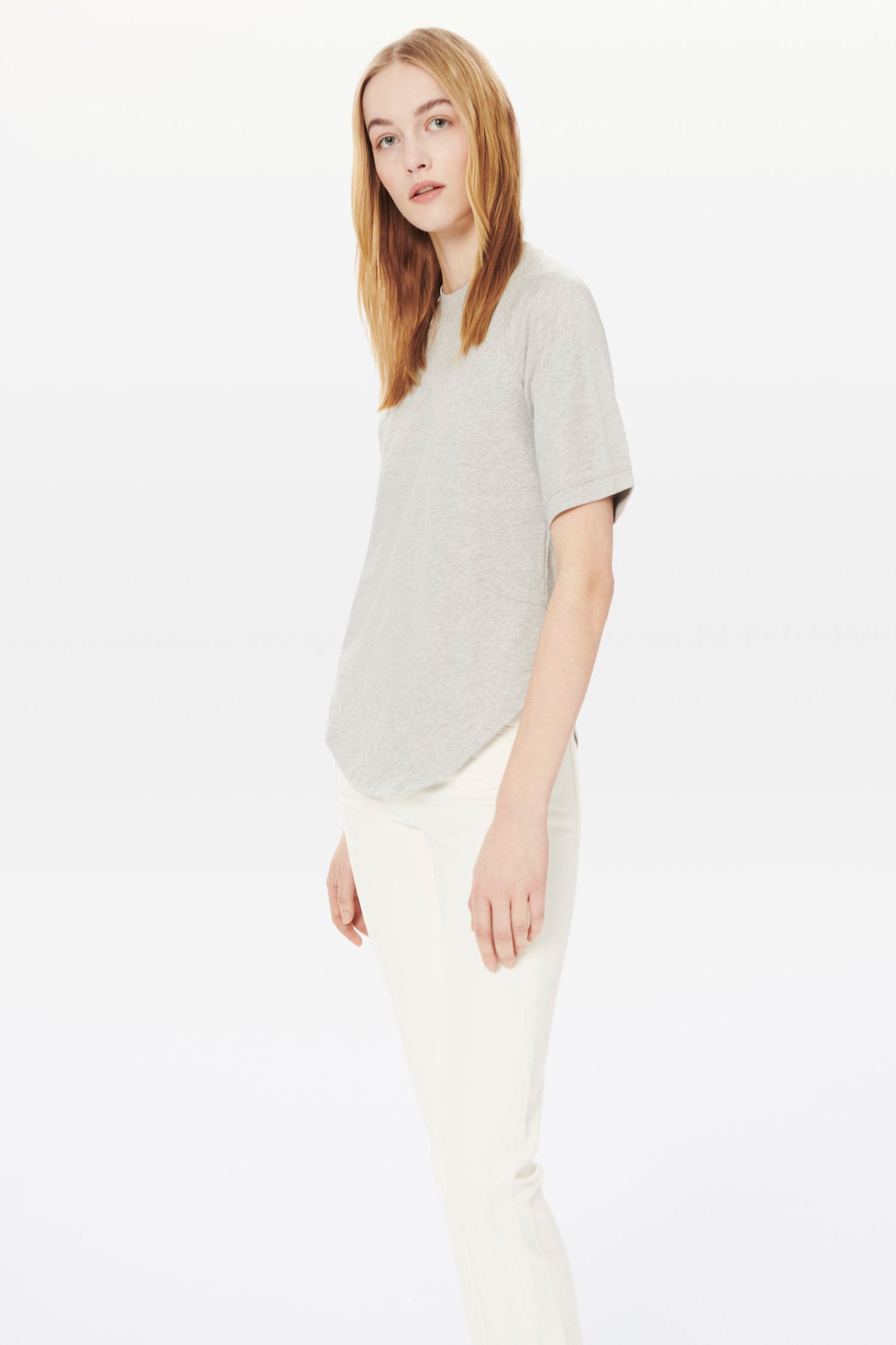 Raglan Sleeve T-shirt in Grey Marl