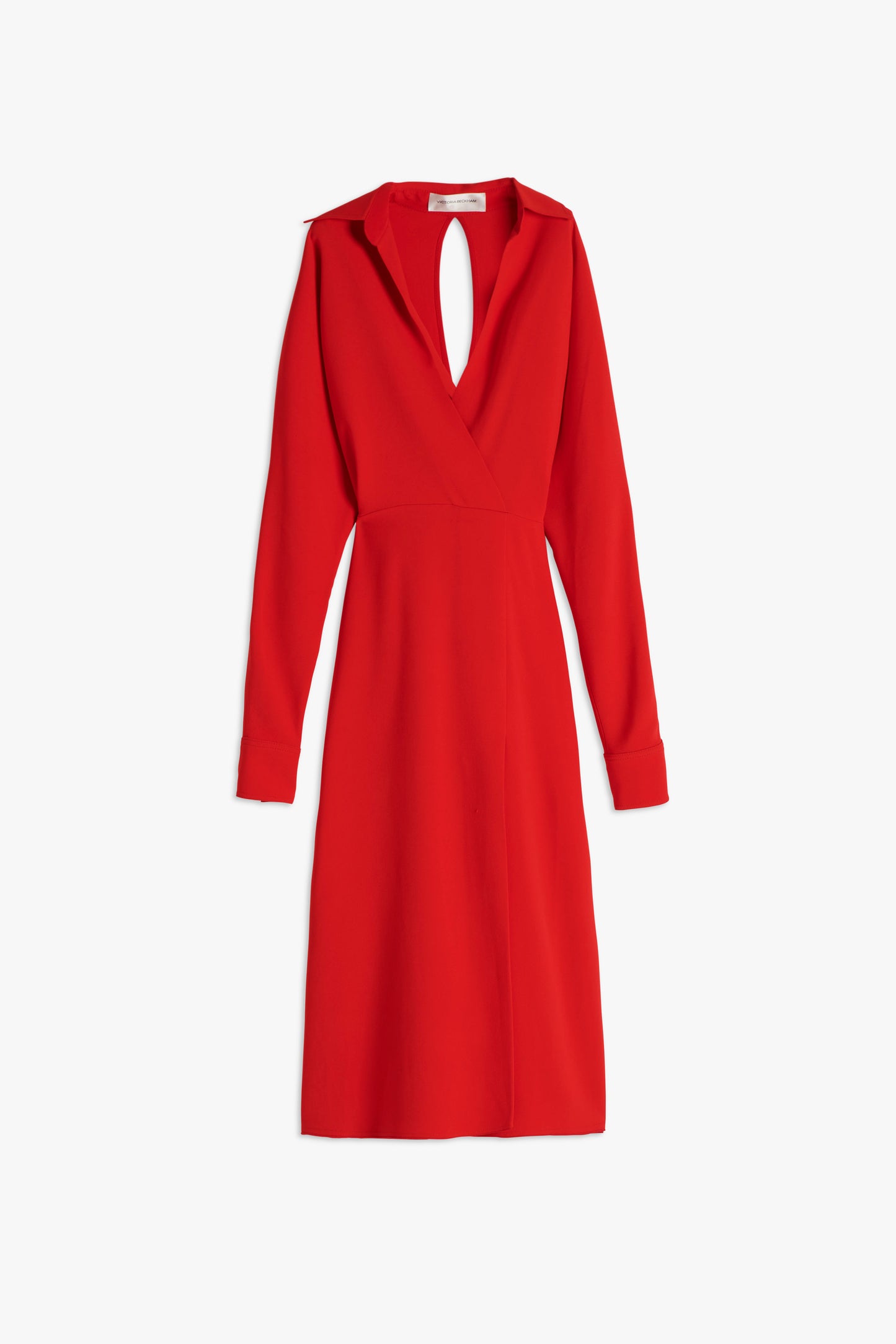 Wrap Front Midi Dress in Tomato