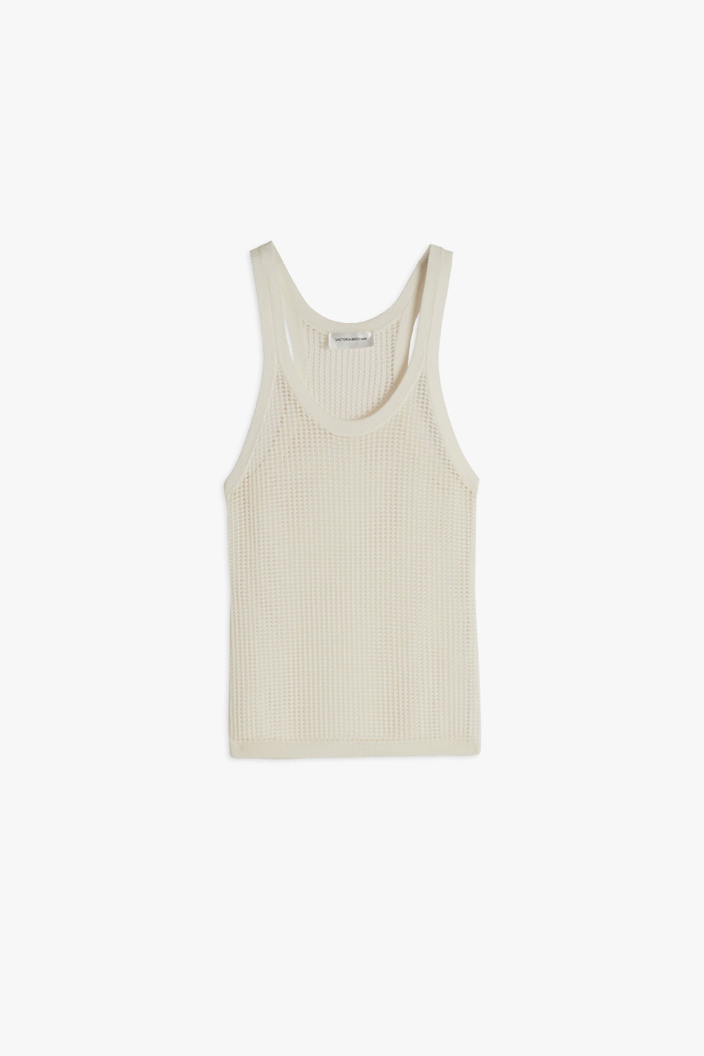 Scoop Neck String Vest in White