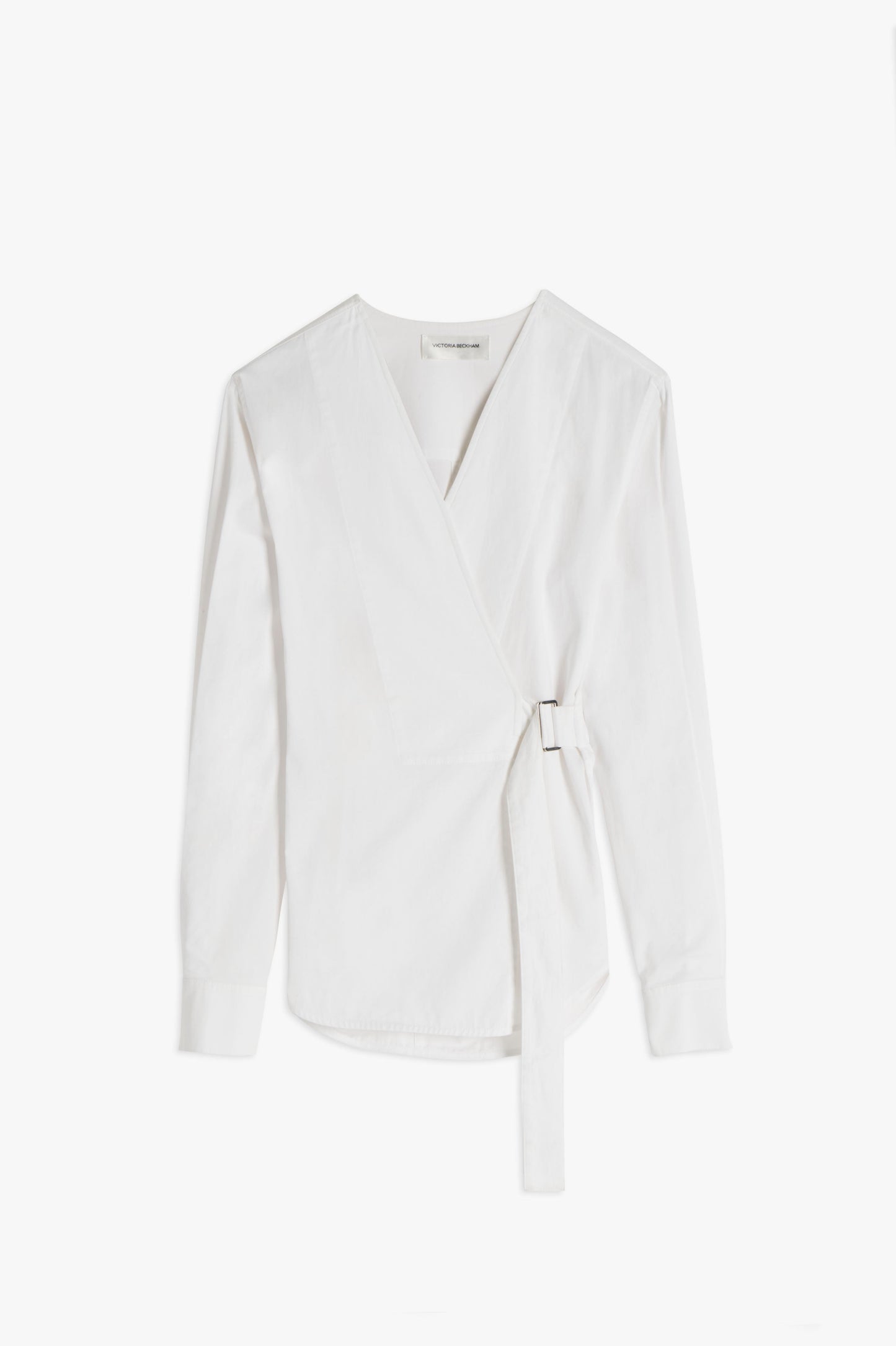 V-Neck Wrap Shirt in White
