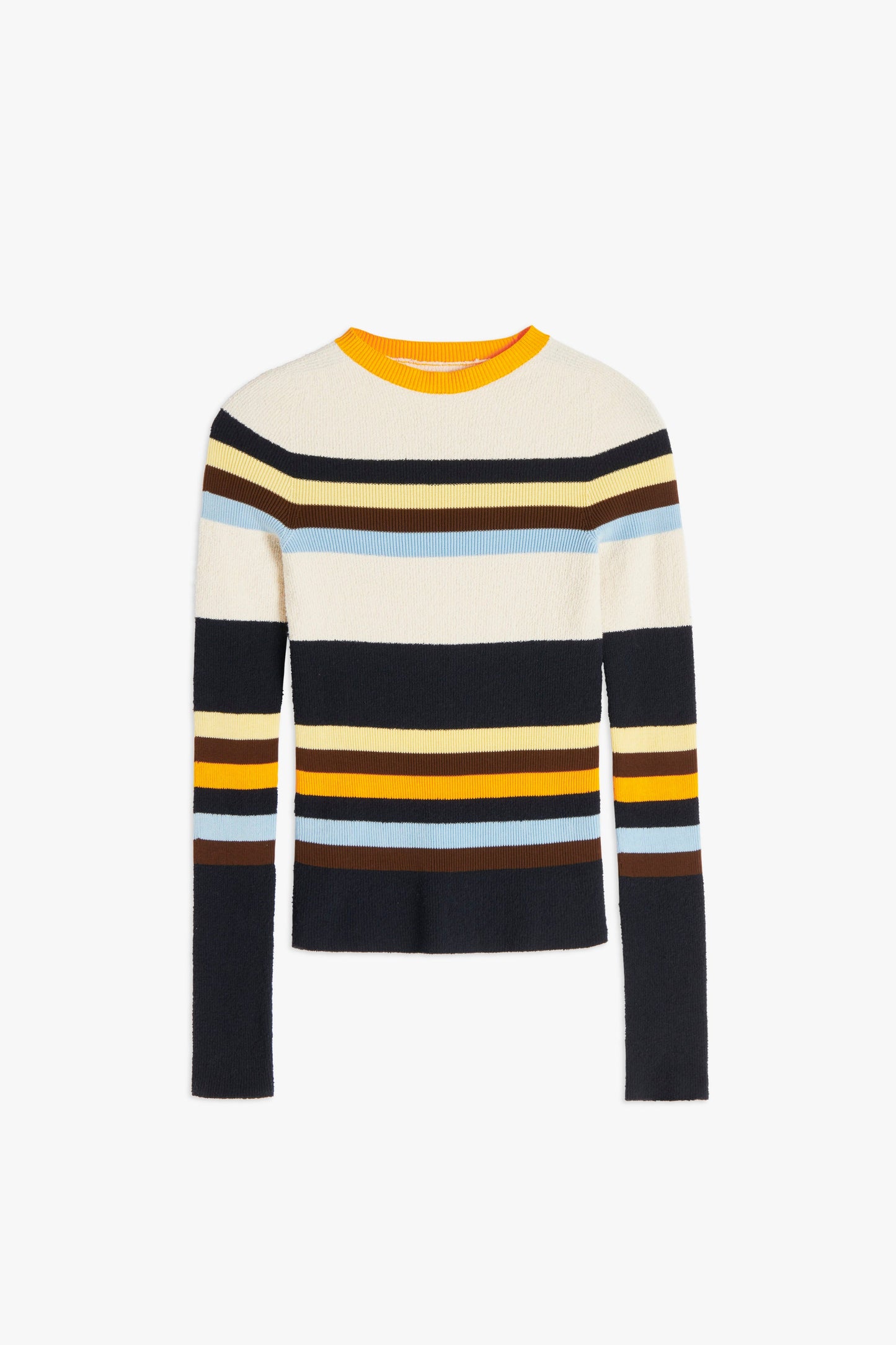 Crew Neck Top in Multi Stripe