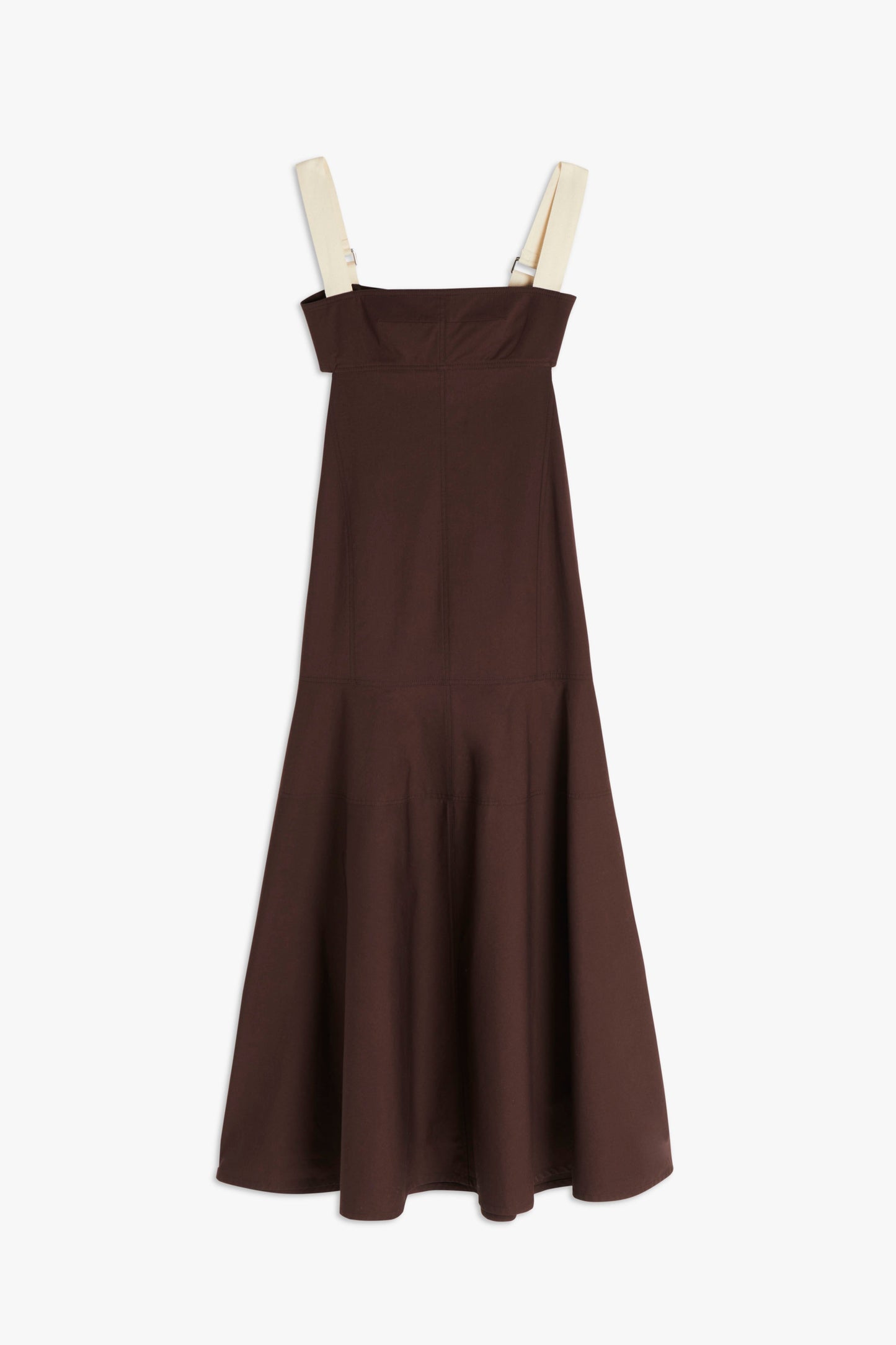 Panelled Maxi Dress in Chocolate