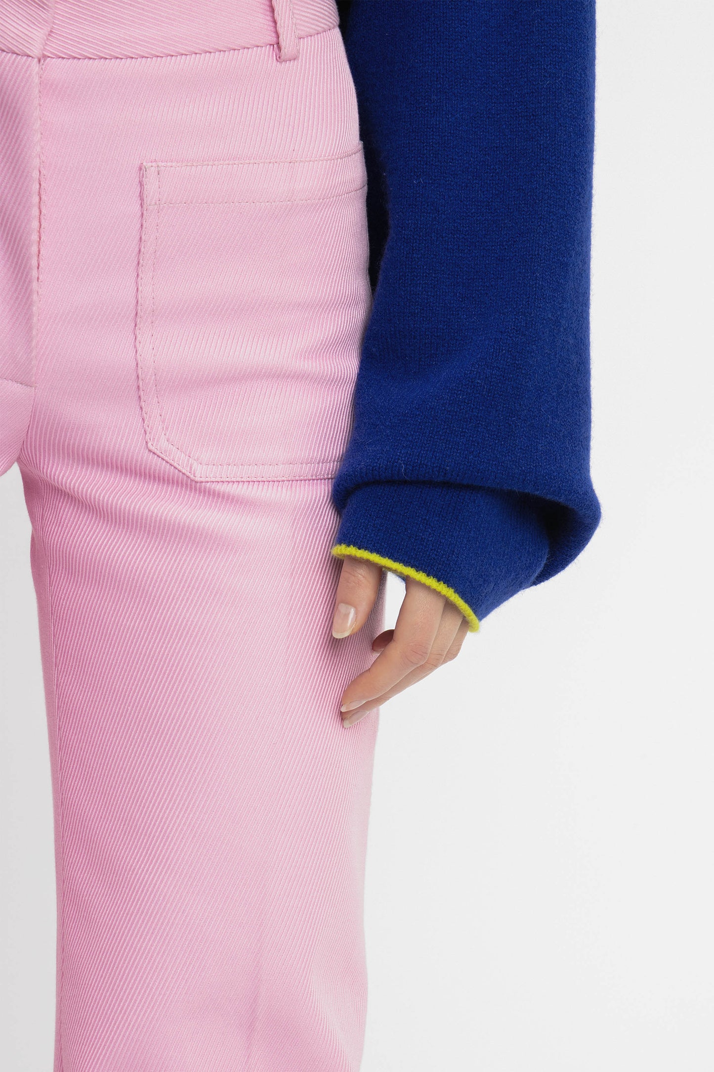 Asymmetric Cropped Jumper In Cobalt