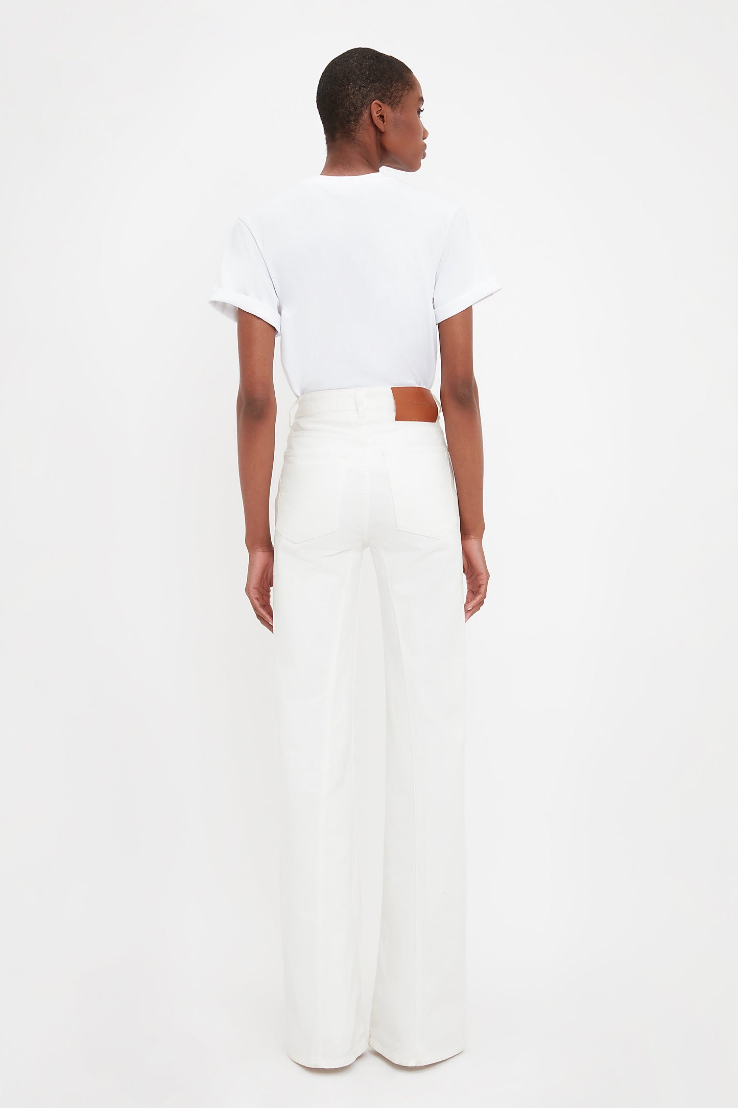 Bianca High Waisted Straight Leg Jean In White