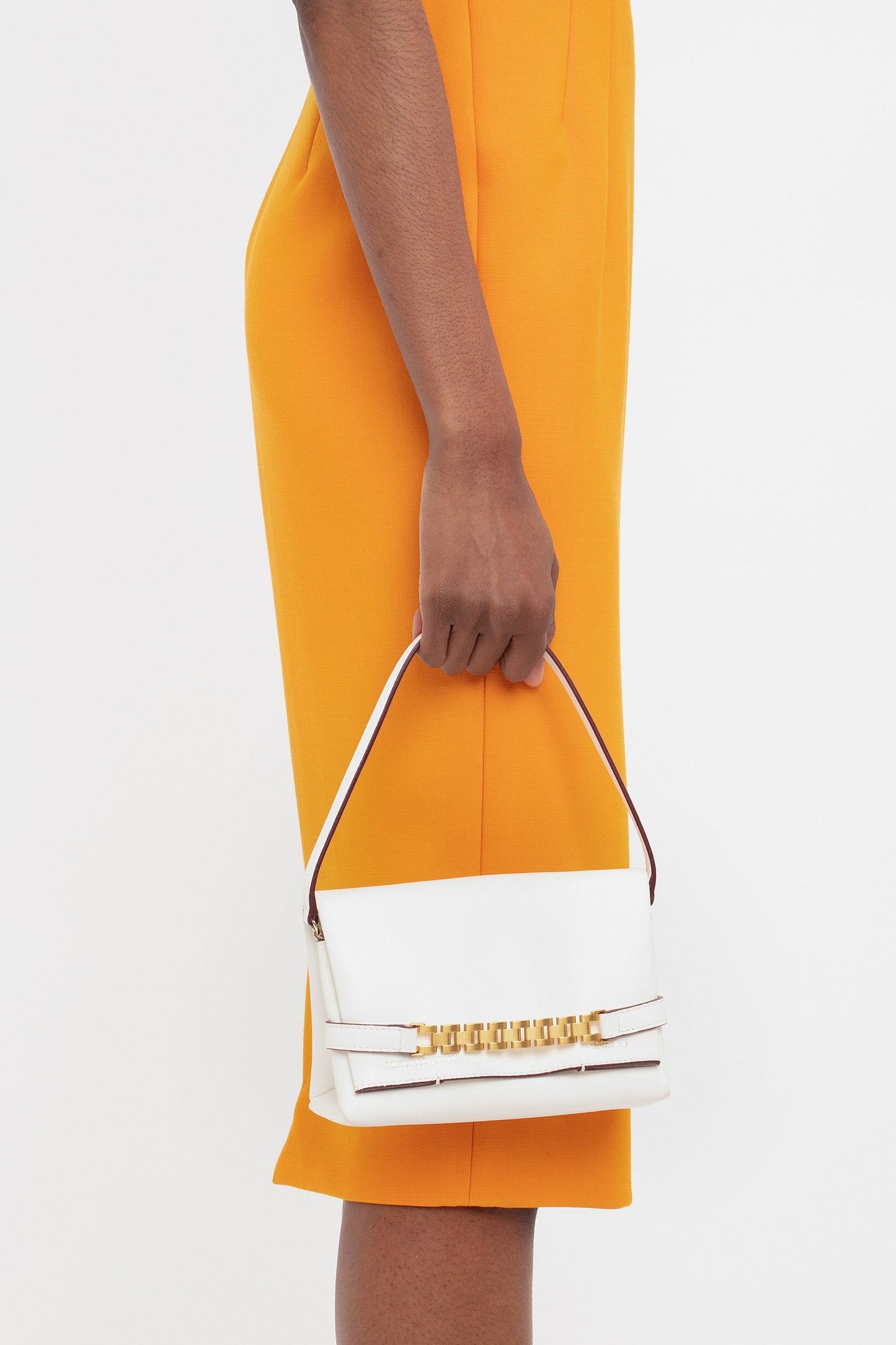 Dart Detail Fitted T-Shirt Dress In Mandarin