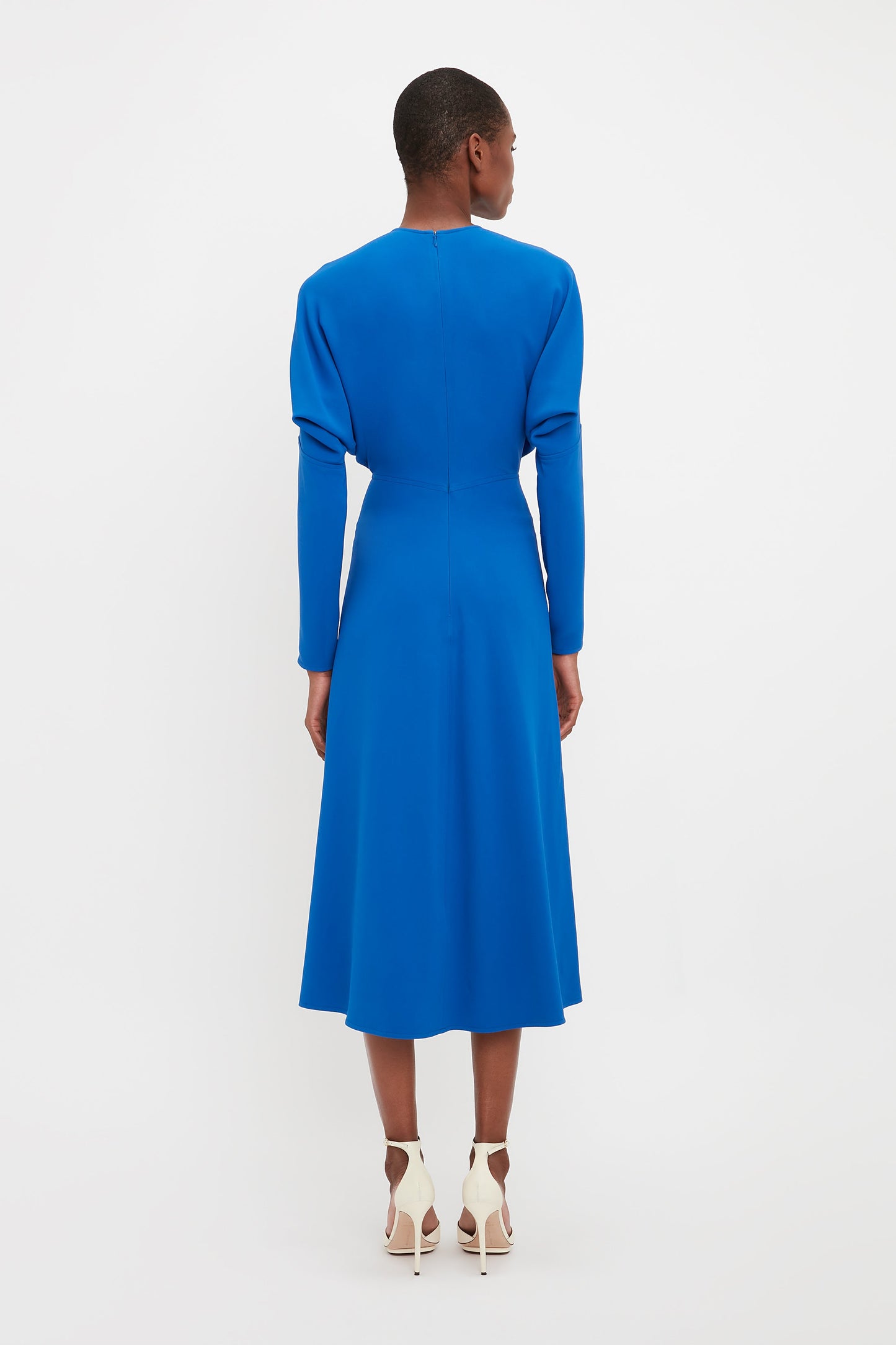 Dolman Midi Dress In Bright Blue