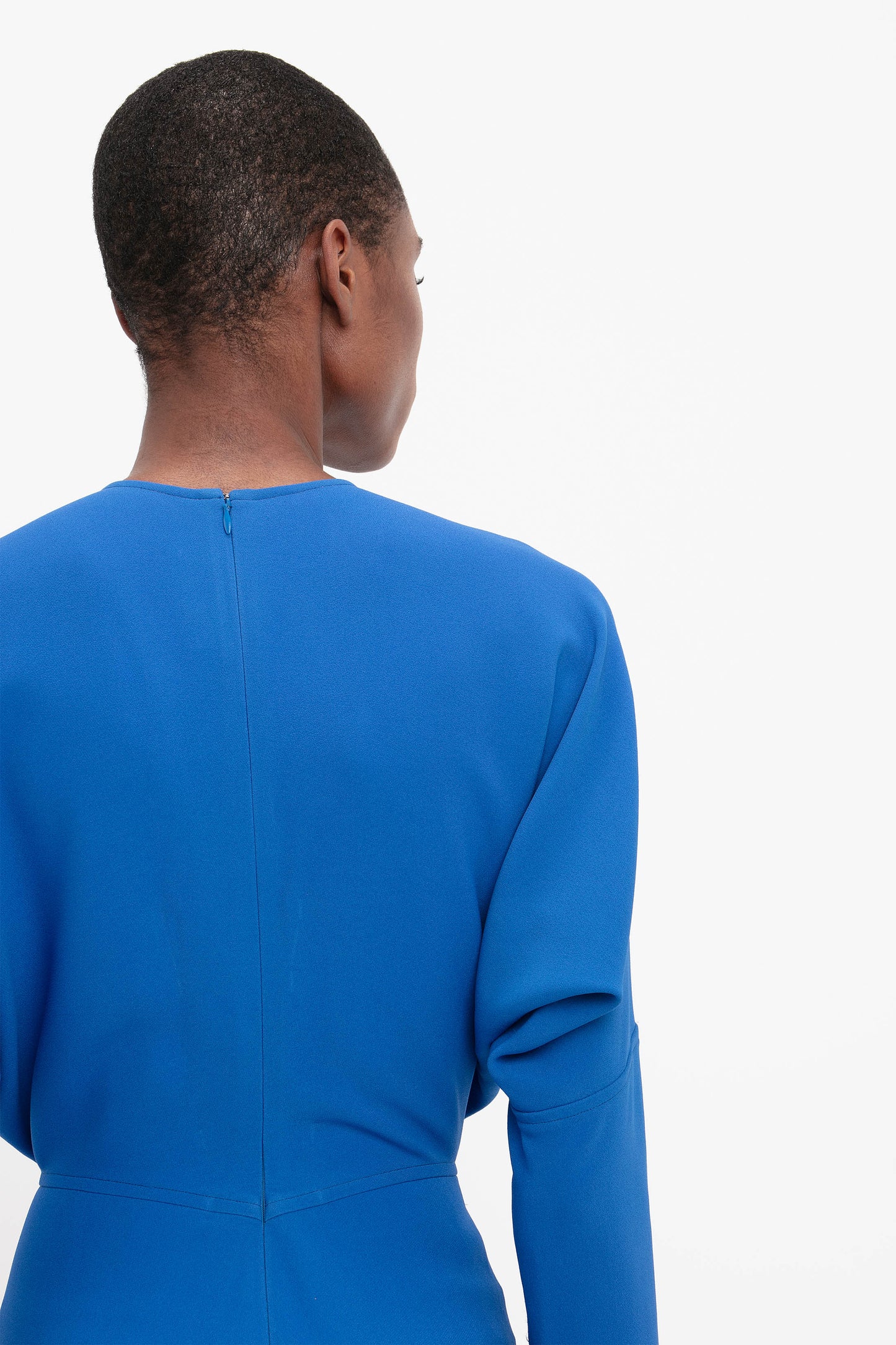 Dolman Midi Dress In Bright Blue