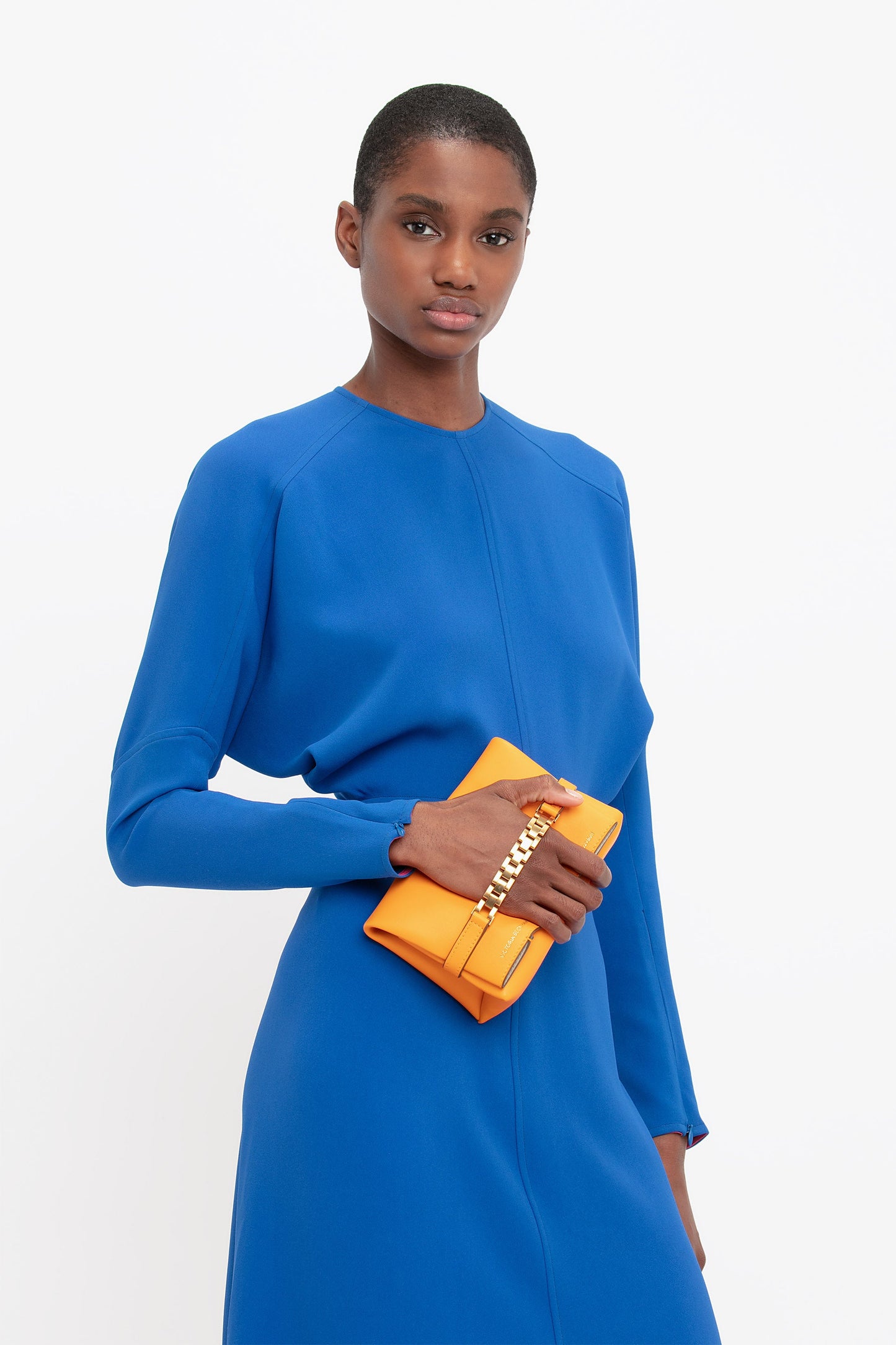 Dolman Midi Dress In Bright Blue
