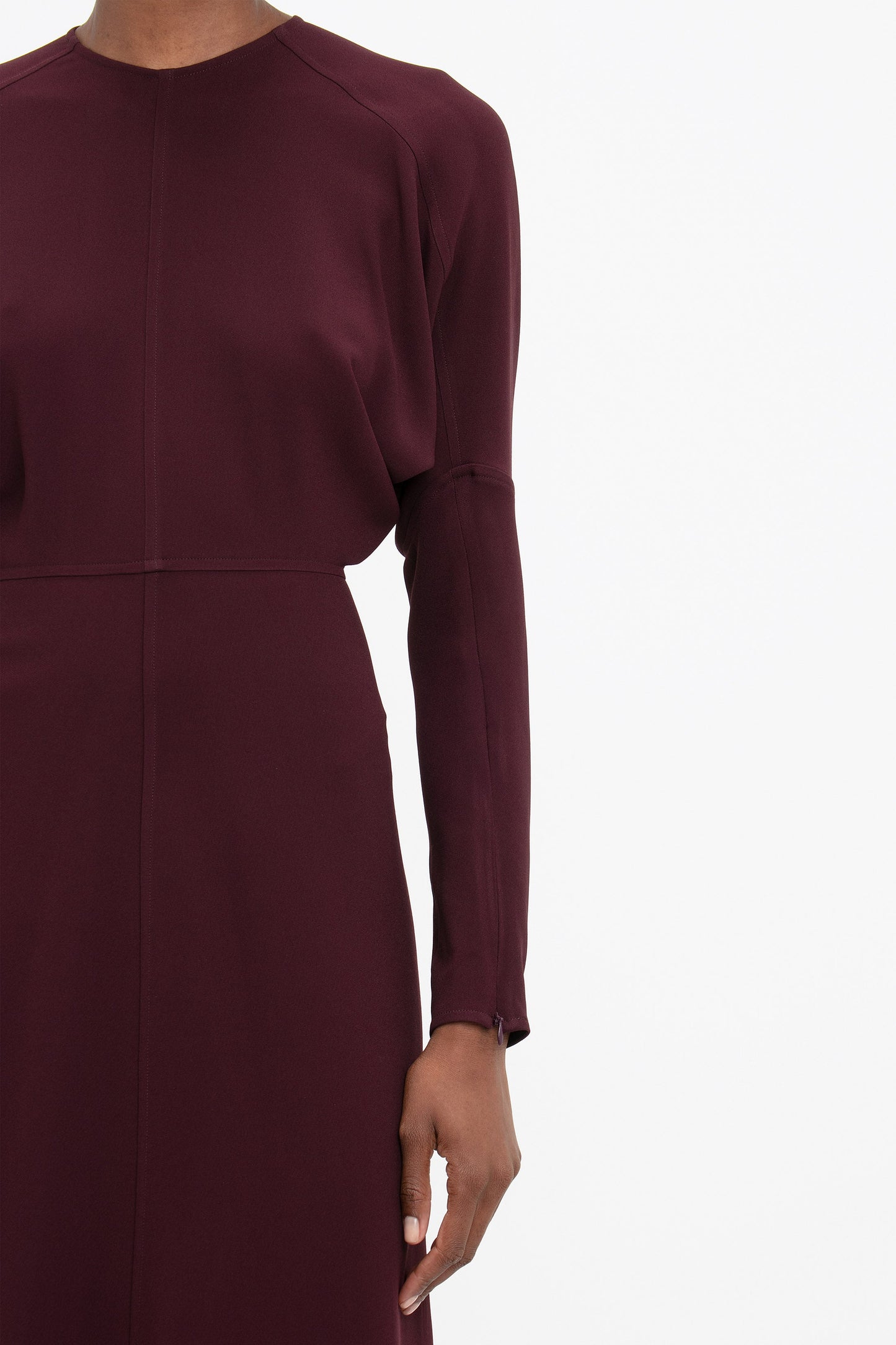 Dolman Midi Dress In Rosewood