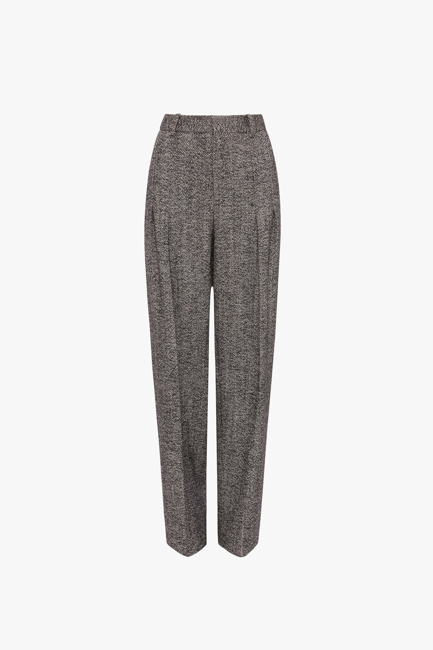 Front Pleat Trousers In Monochrome