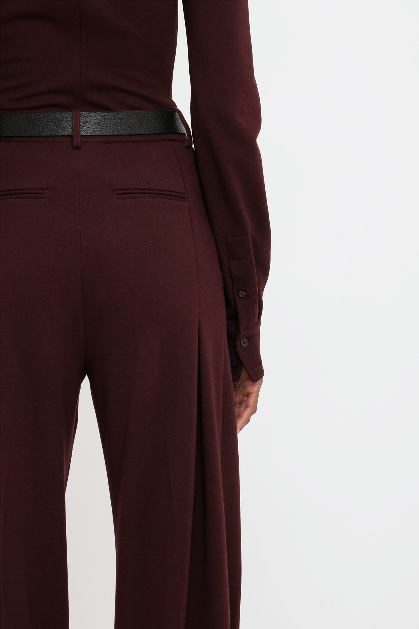 Front Pleat Trousers In Rosewood