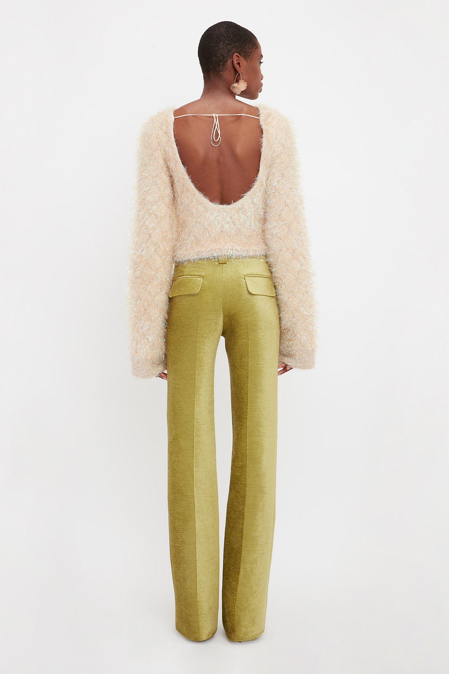Tailored Straight Leg Trouser In Moss Green