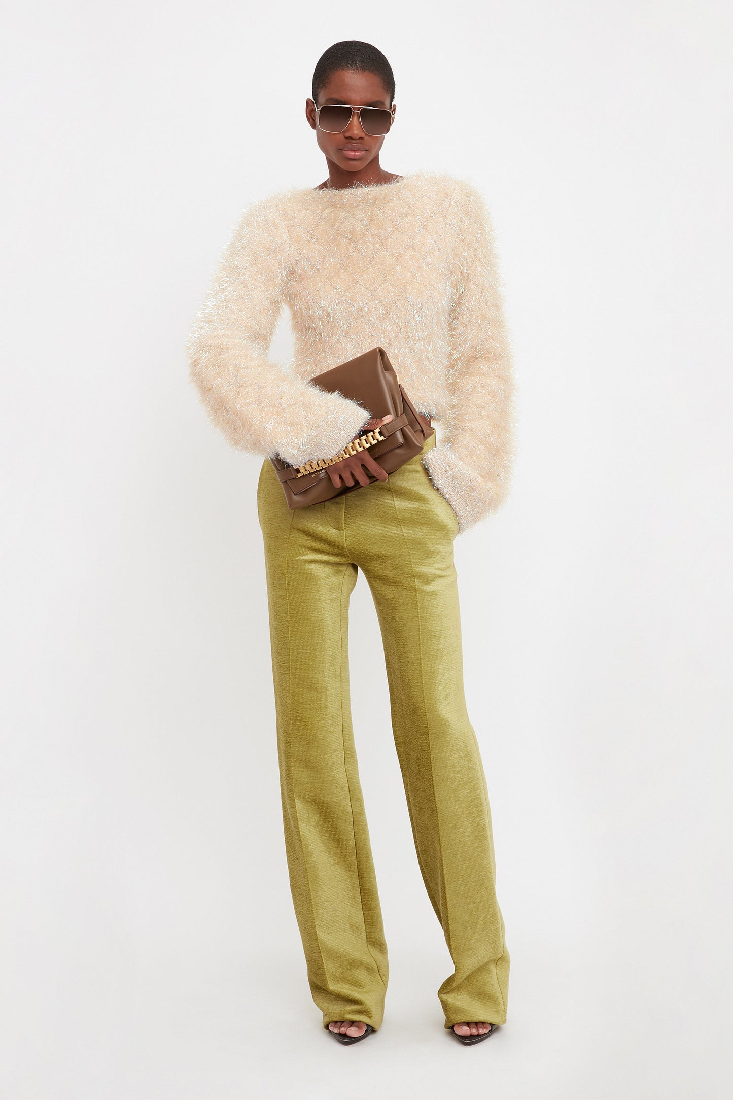 Open Back Jumper In Cream