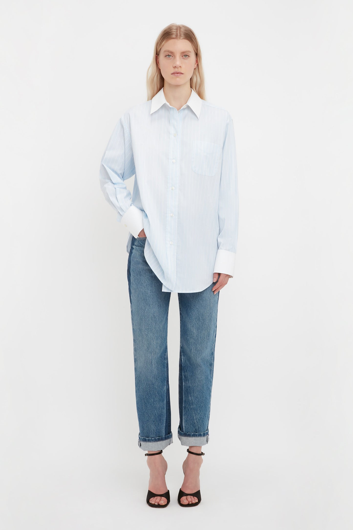 Oversized Mens Shirt In Blue