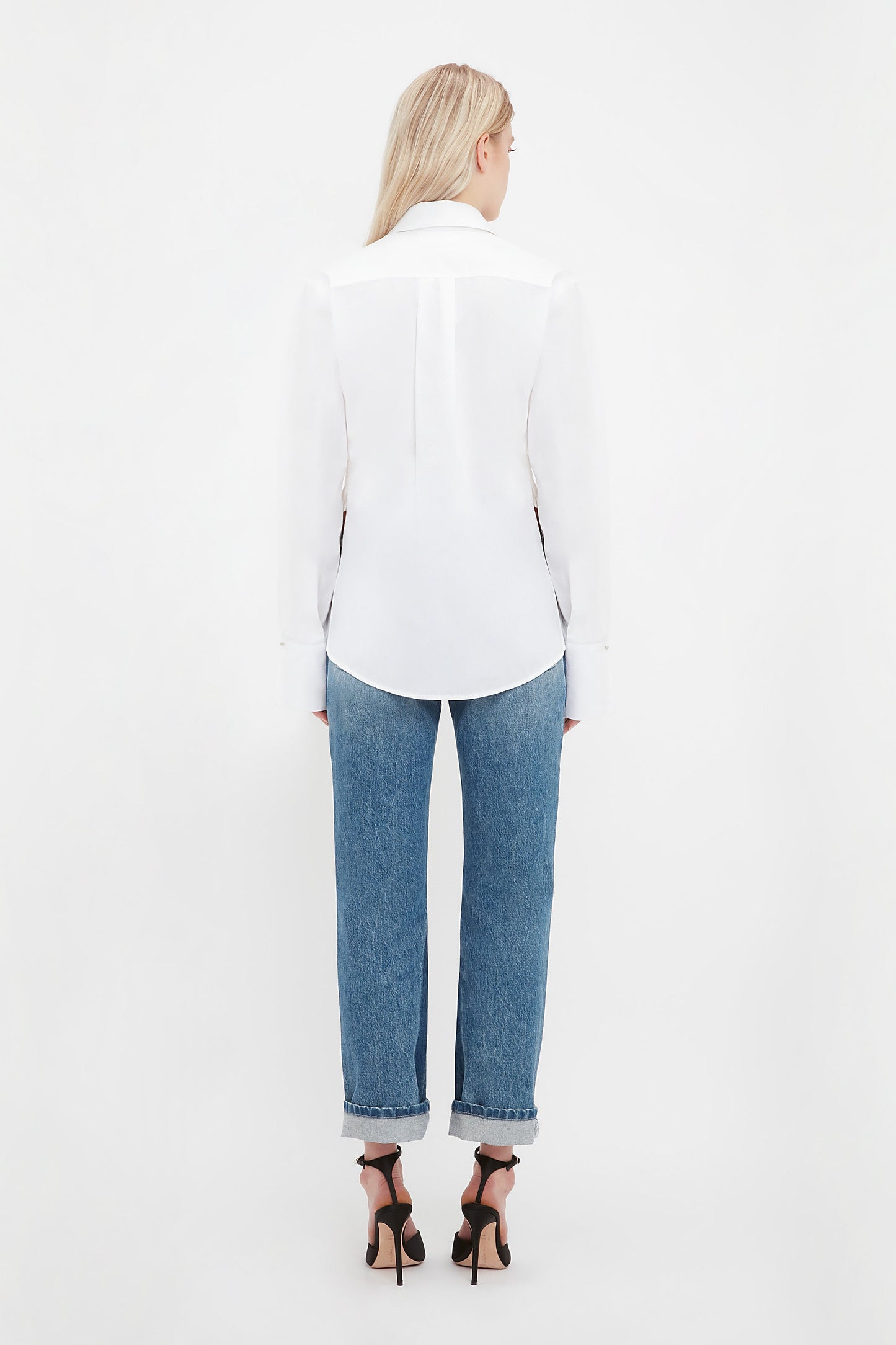 Pleat Detail Shirt In White