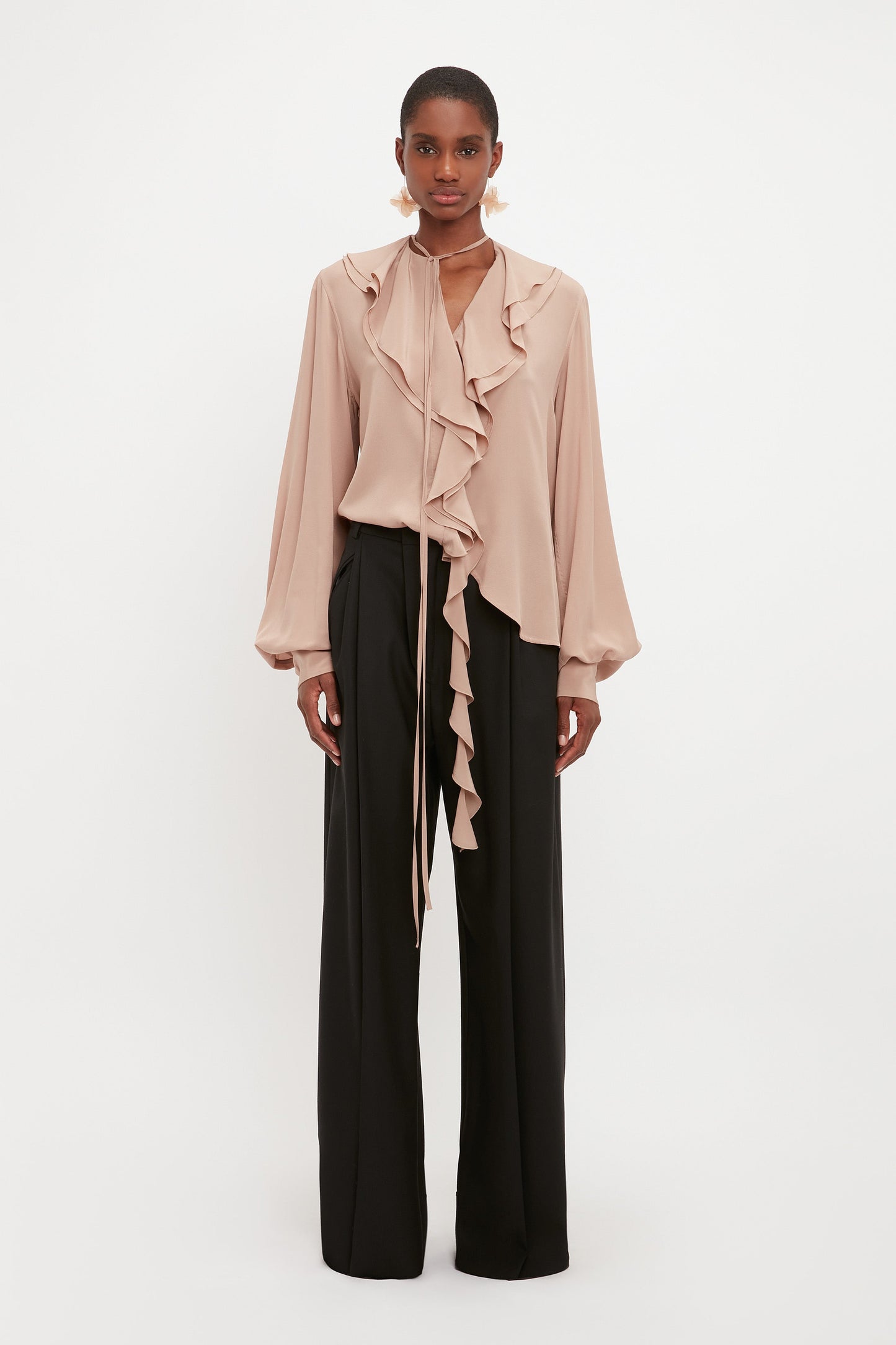 Romantic Blouse In Taupe