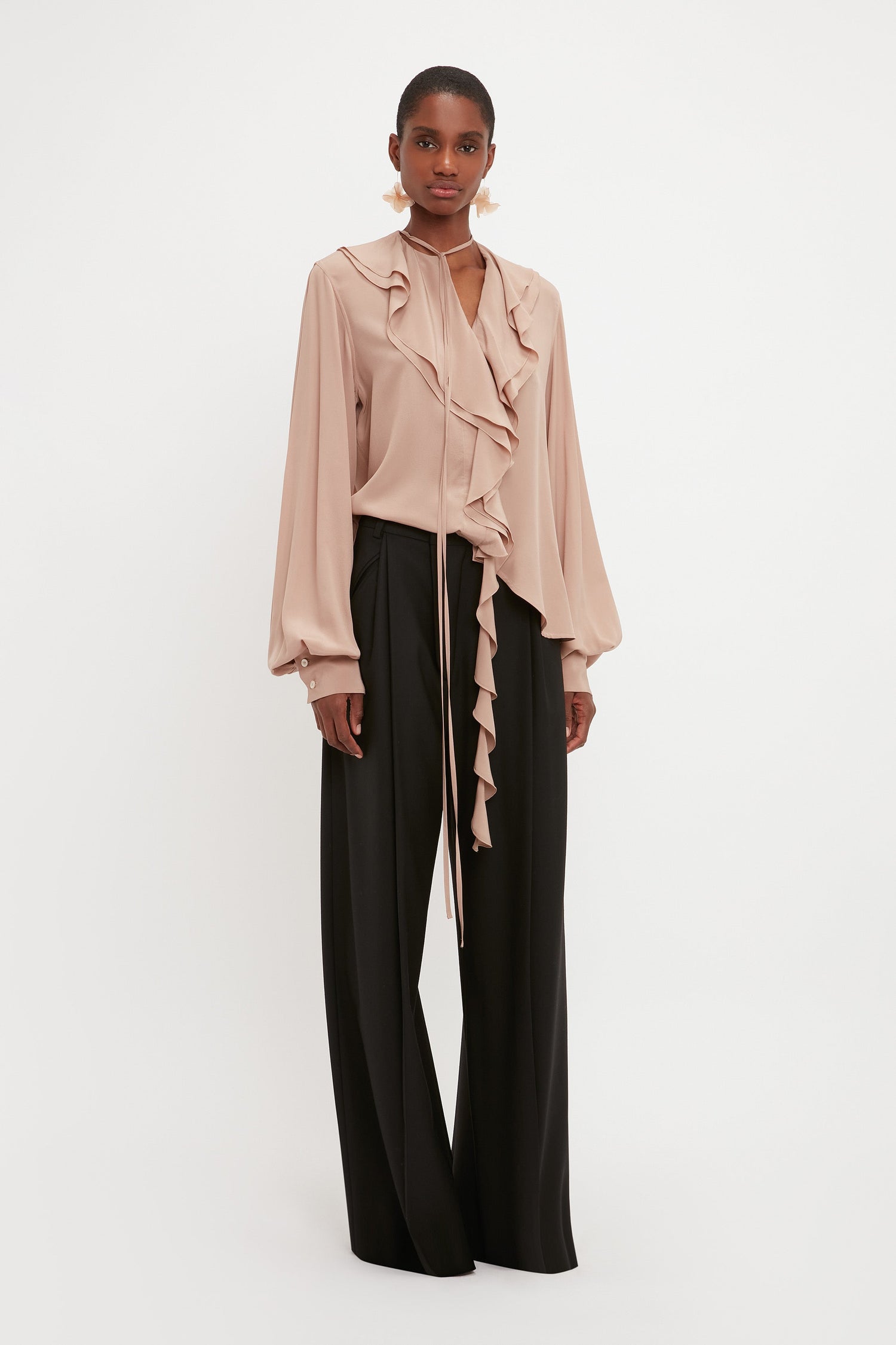 Romantic Blouse In Taupe