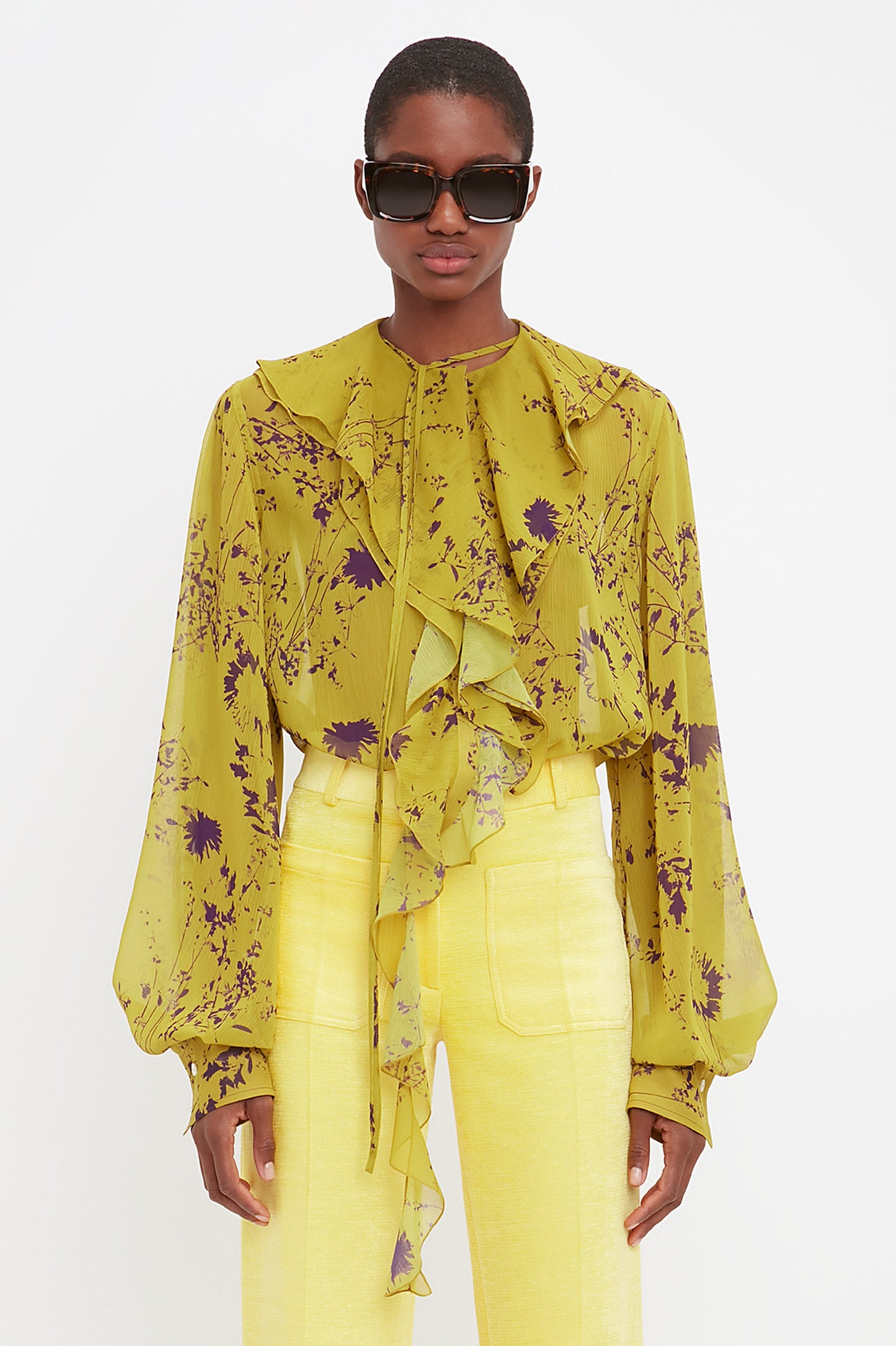 Alina Tailored Trouser In Sunflower