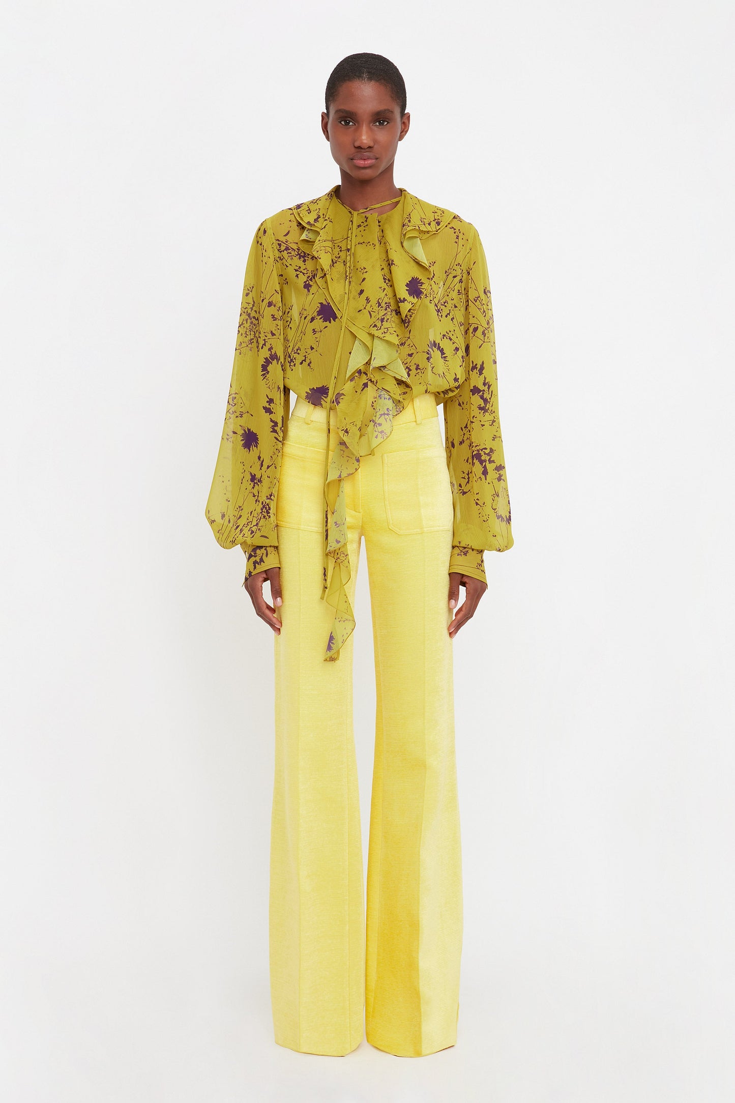 Alina Tailored Trouser In Sunflower