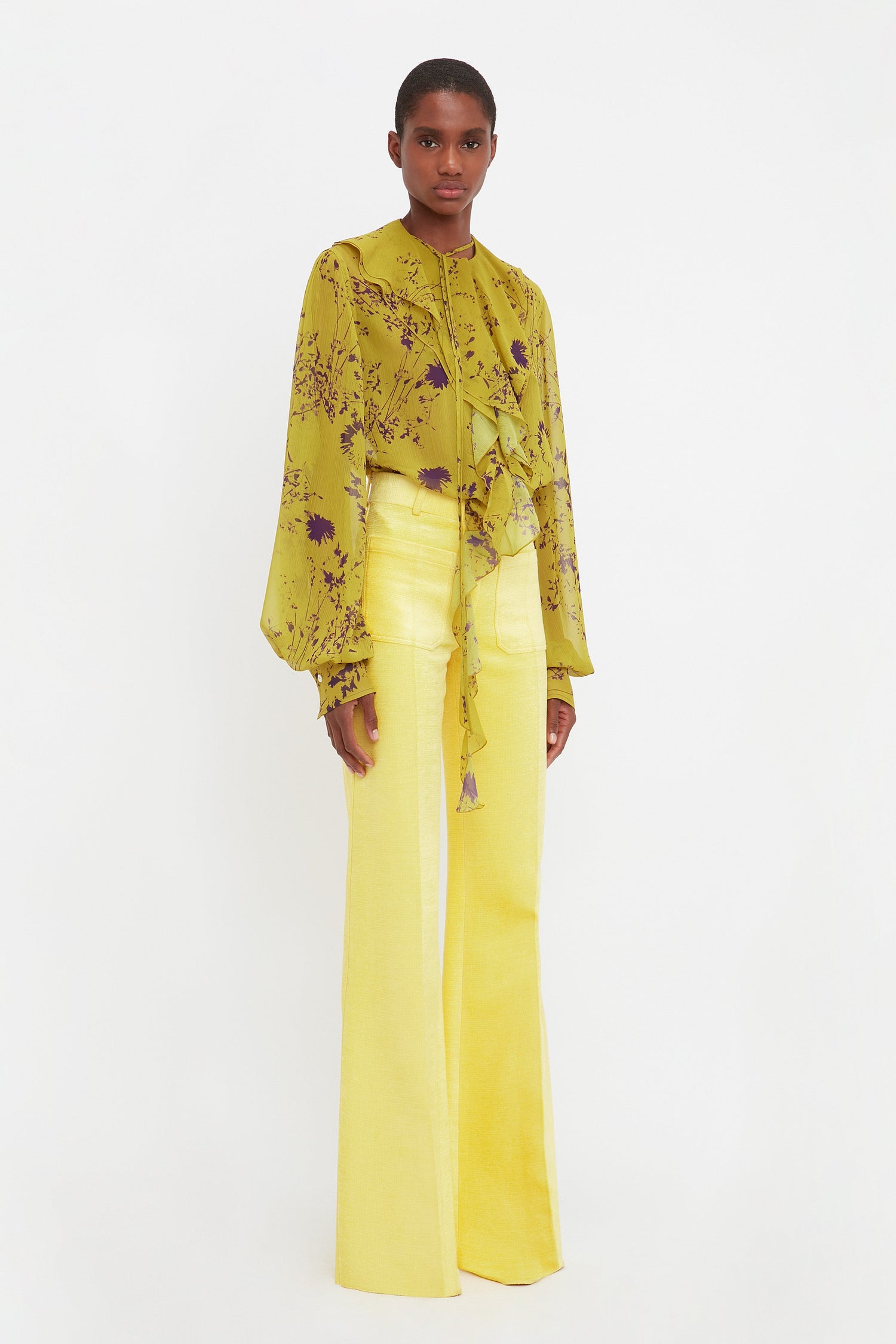 Alina Tailored Trouser In Sunflower