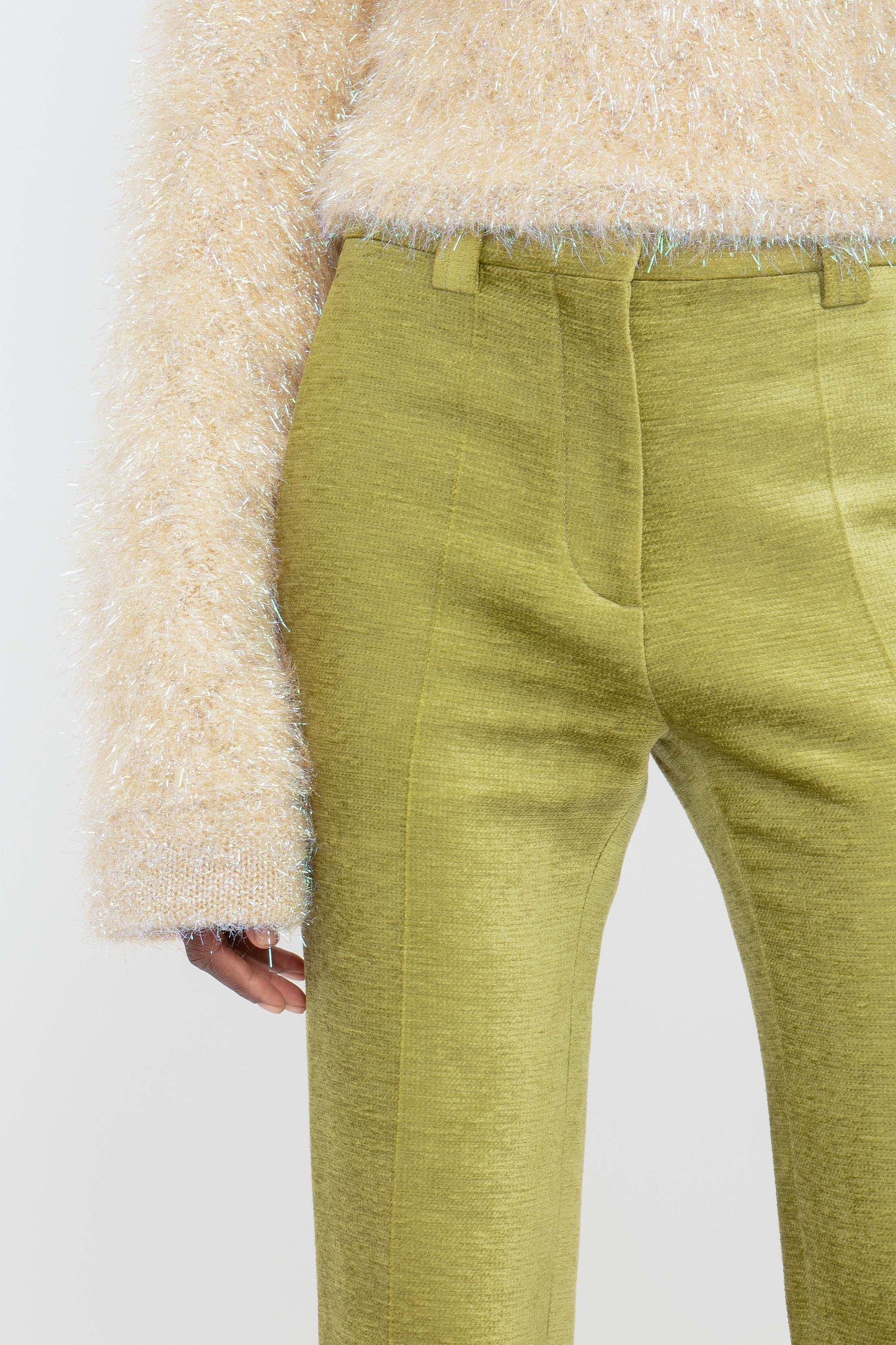 Tailored Straight Leg Trouser In Moss Green