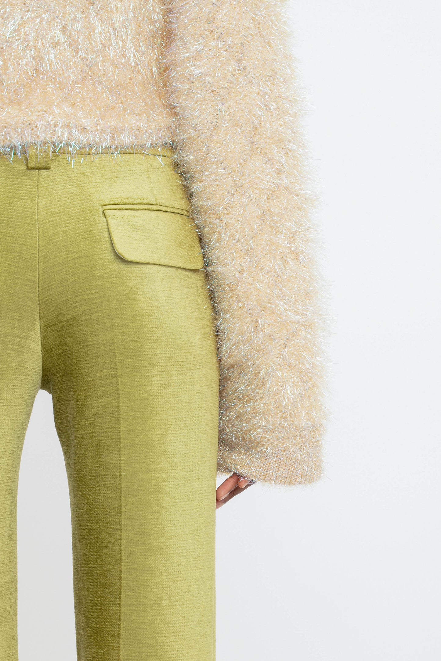 Tailored Straight Leg Trouser In Moss Green