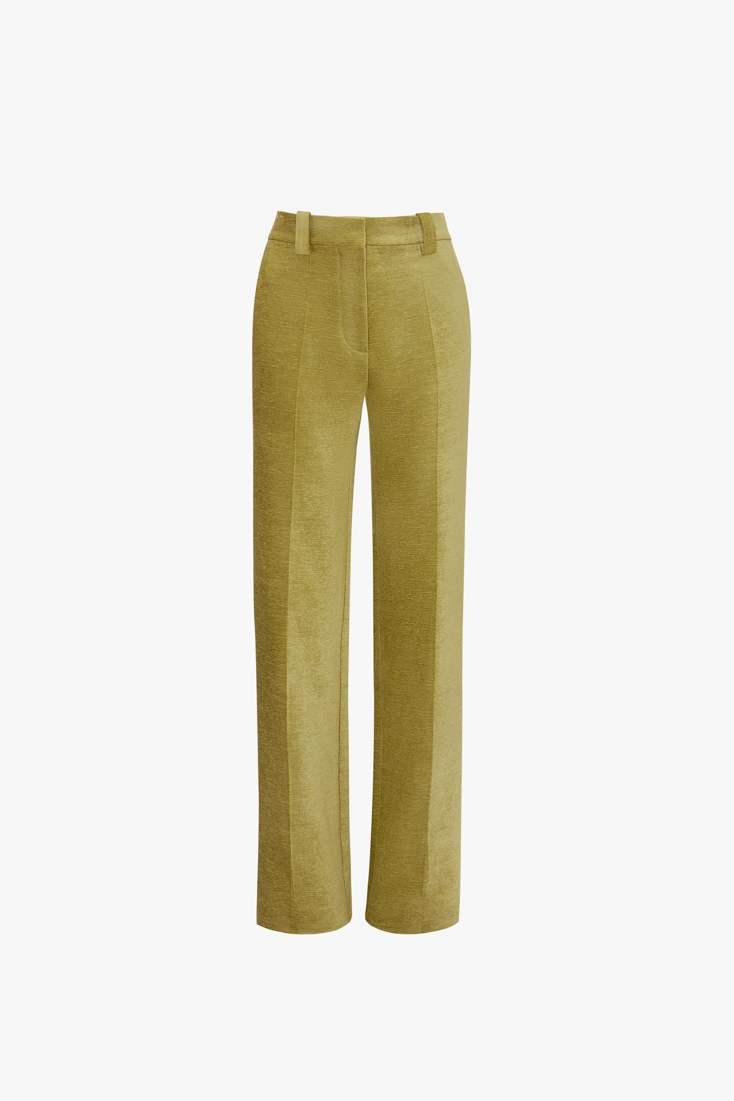 Tailored Straight Leg Trouser In Moss Green