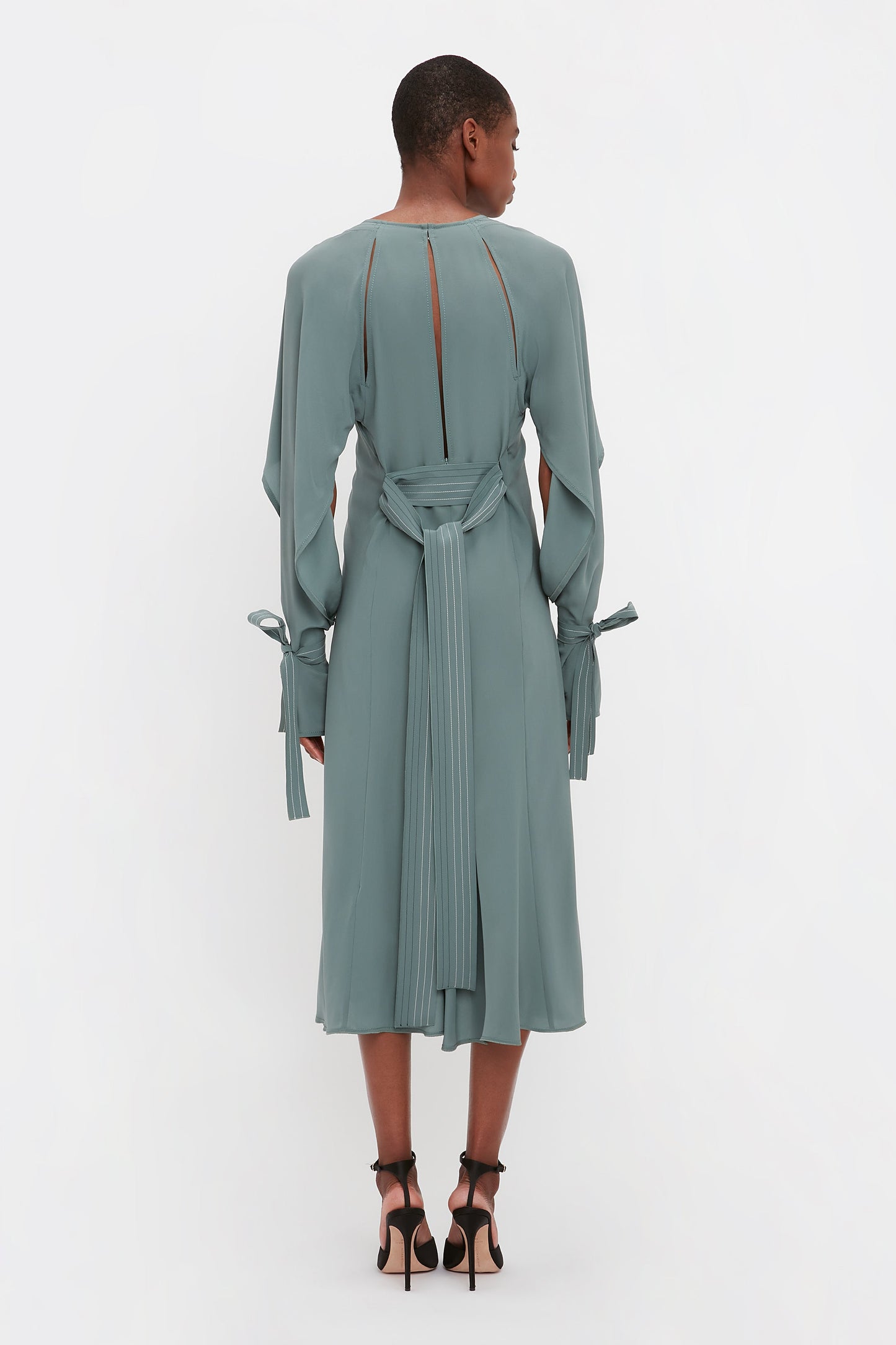 Trench Midi Dress In Stone