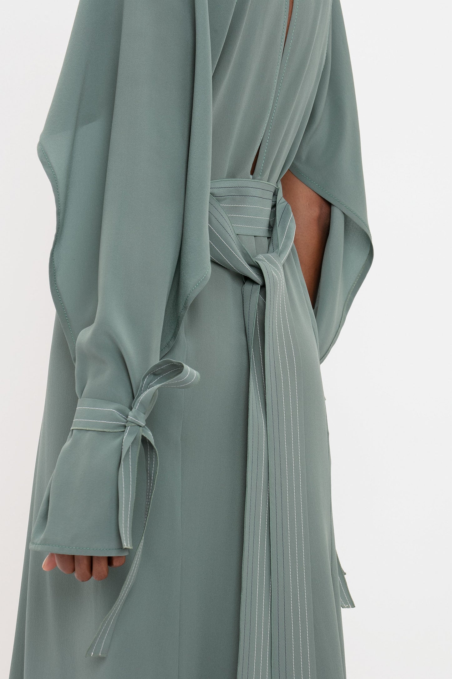 Trench Midi Dress In Stone