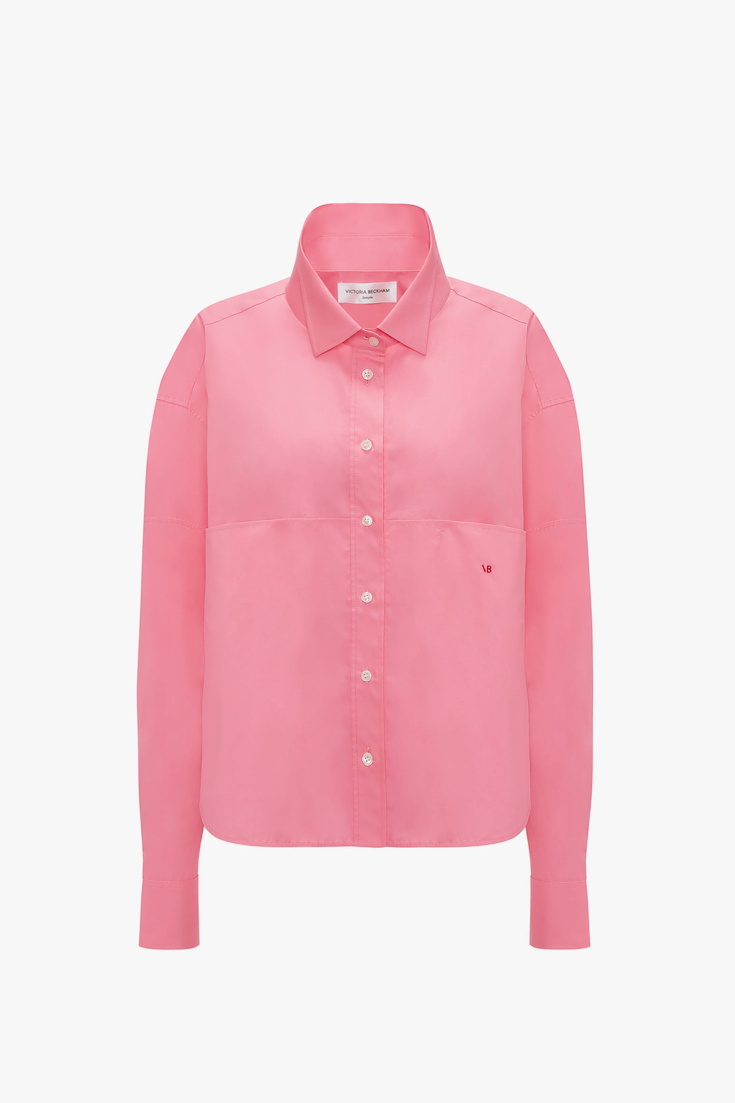 Tuck Detail Cropped Men's Shirt In Flamingo Pink