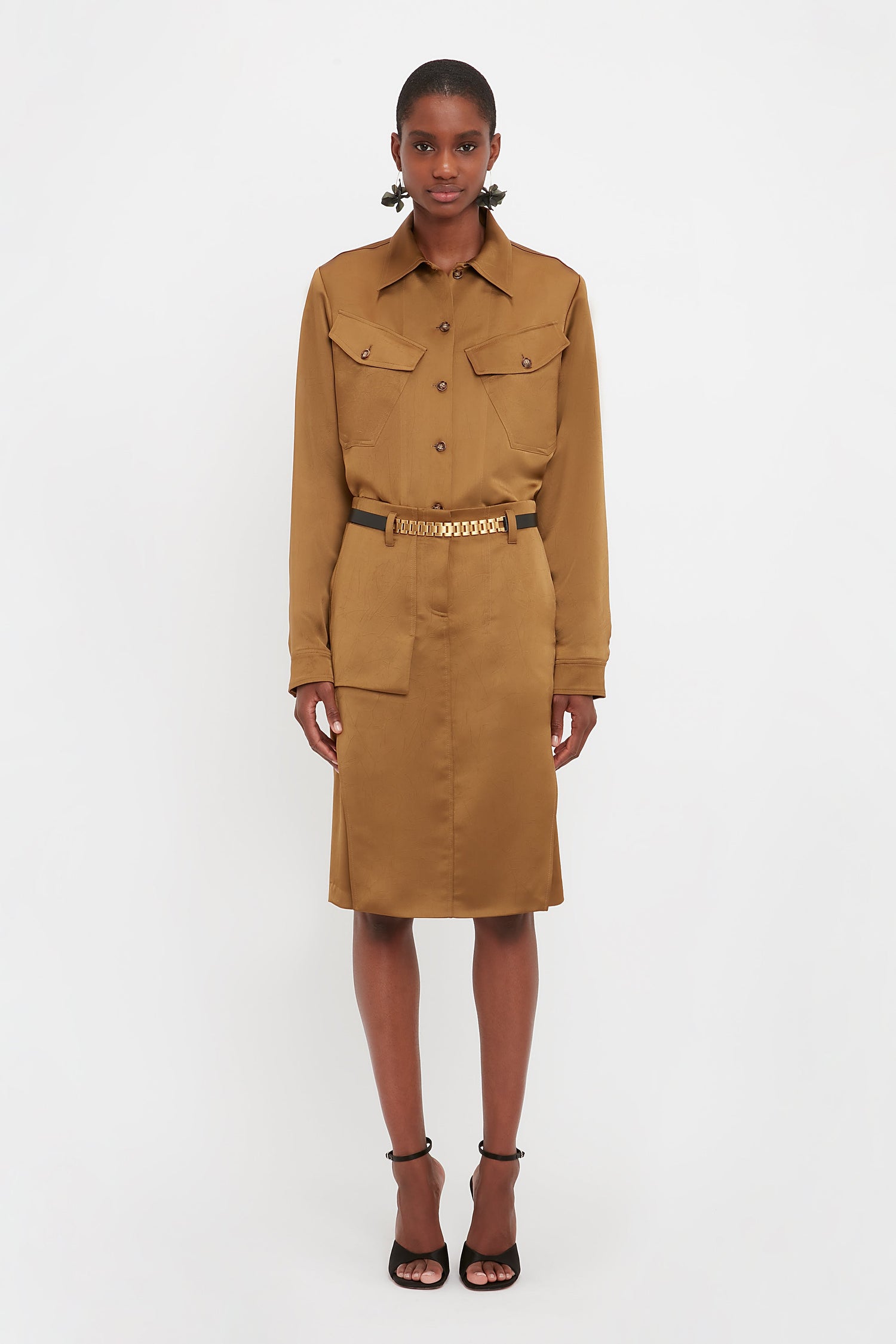 Utility Skirt In Tawny Brown