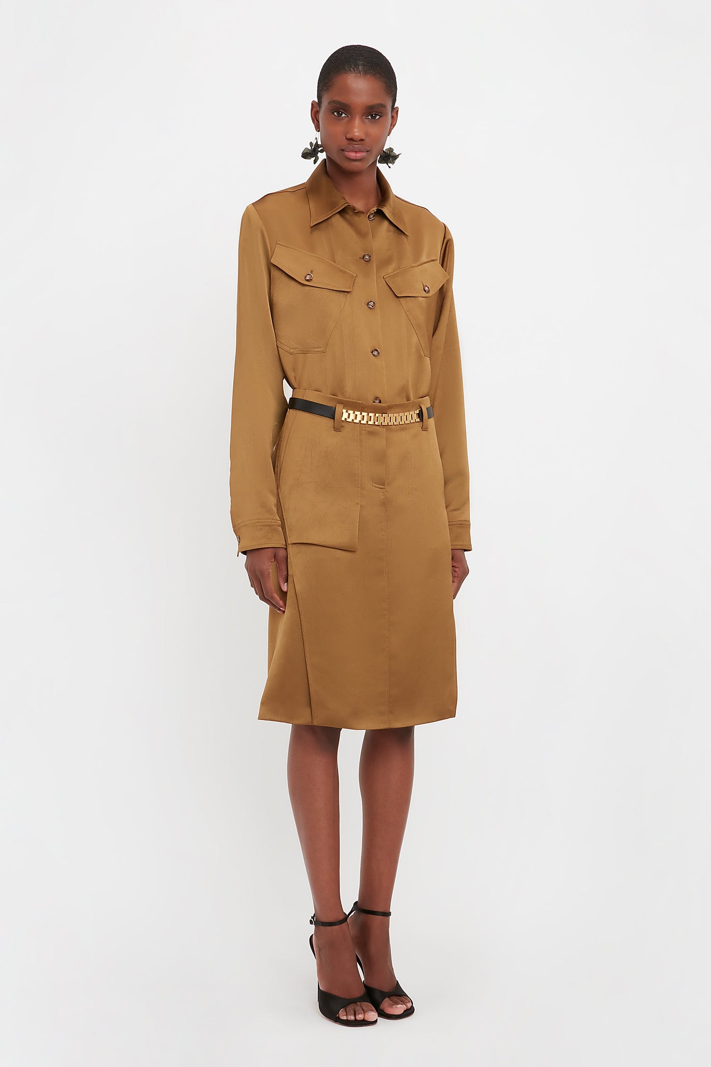 Utility Skirt In Tawny Brown