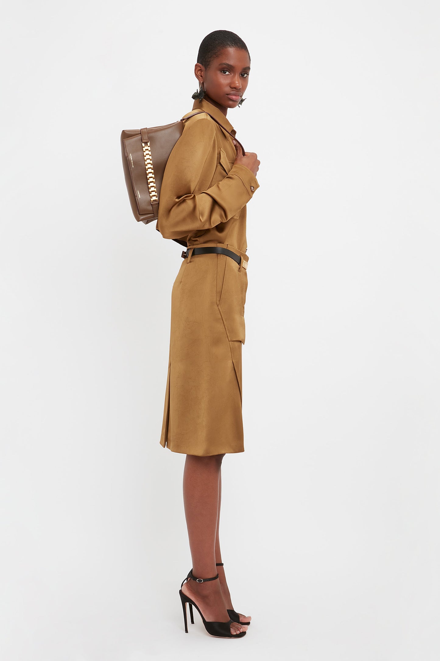 Utility Skirt In Tawny Brown