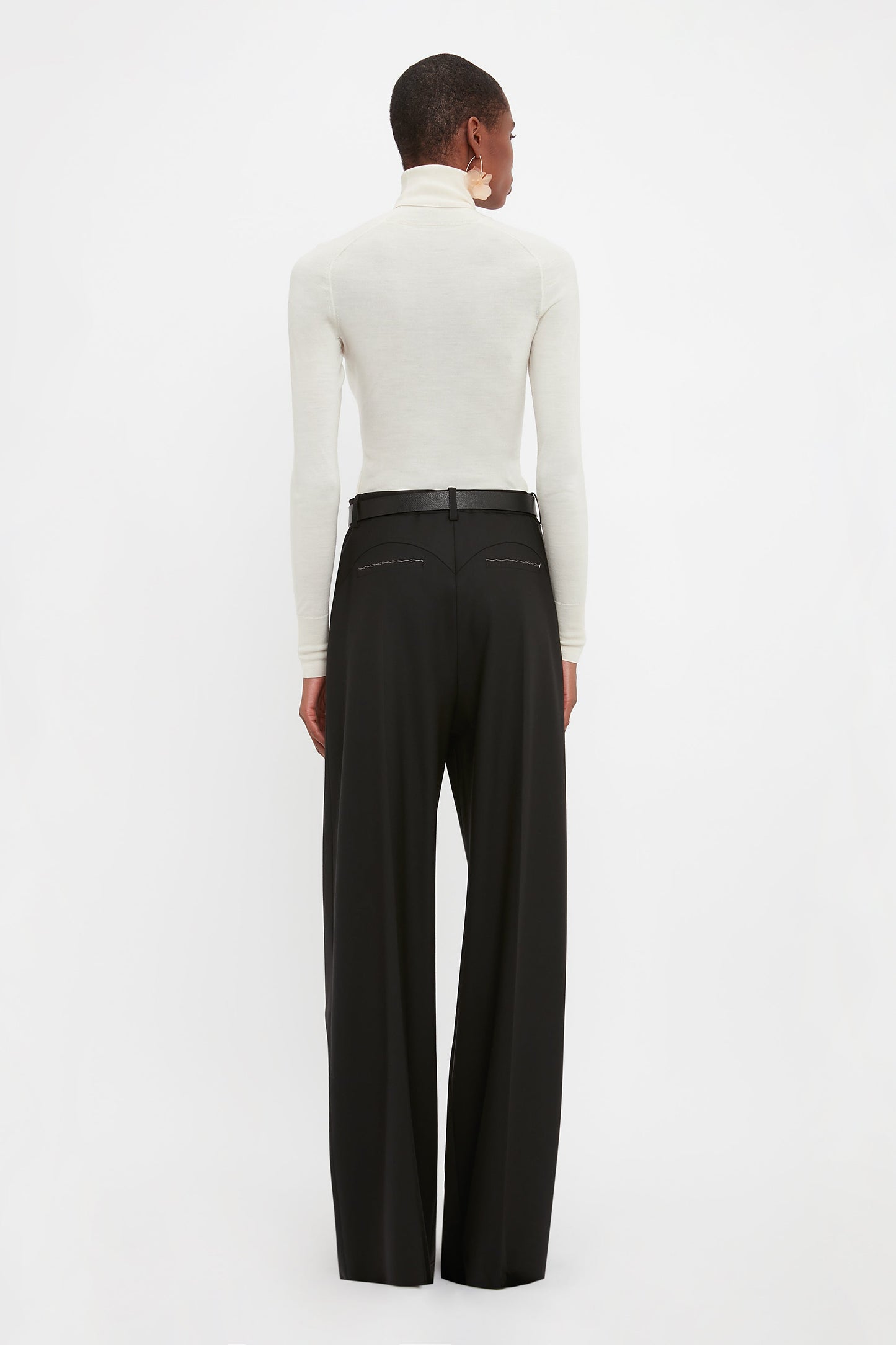 Wide Leg Trouser In Black