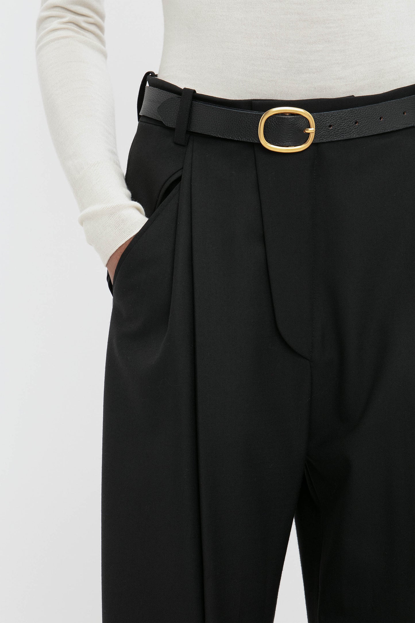 Wide Leg Trouser In Black