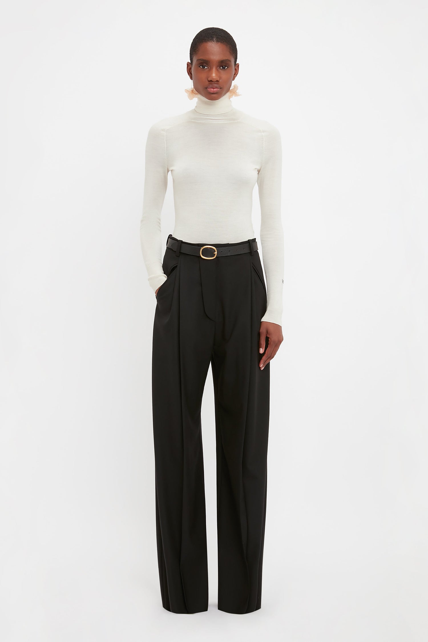 Wide Leg Trouser In Black